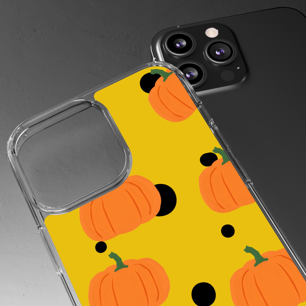 Pumpkin Clear Phone Case for Fall, Cute Pumpkin Phone Cover, Autumn Vibe Clear Case, Halloween Gift, Seasonal Accessories