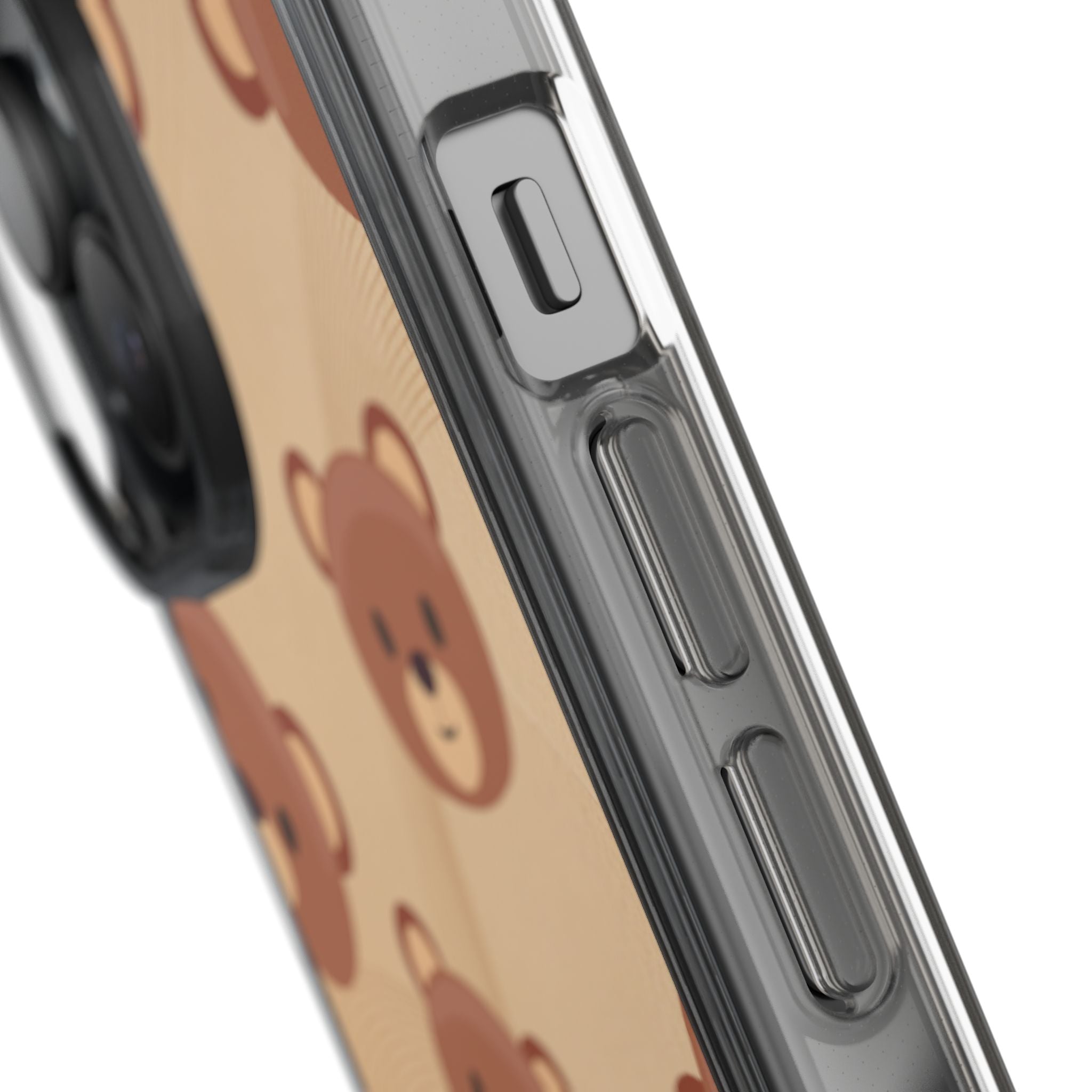 Bear Pattern Clear Phone Case, Cute Animal Phone Cover, Gift for Kids, Trendy Phone Accessory, Birthday Gift, Fun & Playful Style