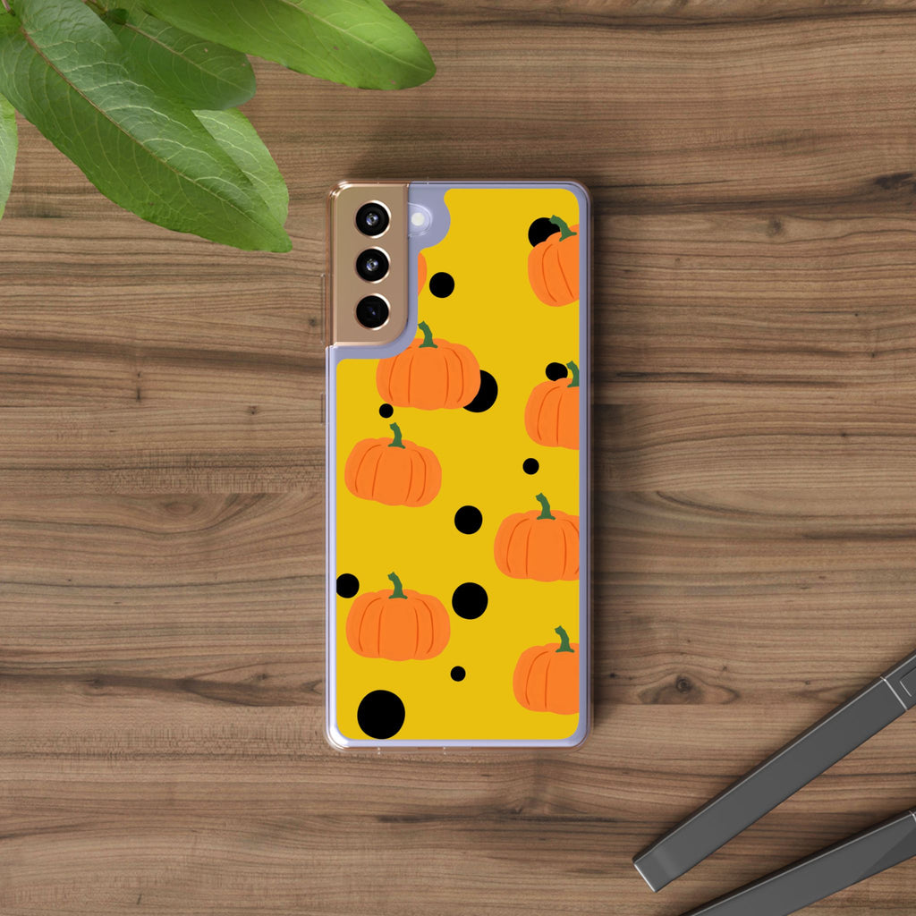 Pumpkin Clear Phone Case for Fall, Cute Pumpkin Phone Cover, Autumn Vibe Clear Case, Halloween Gift, Seasonal Accessories