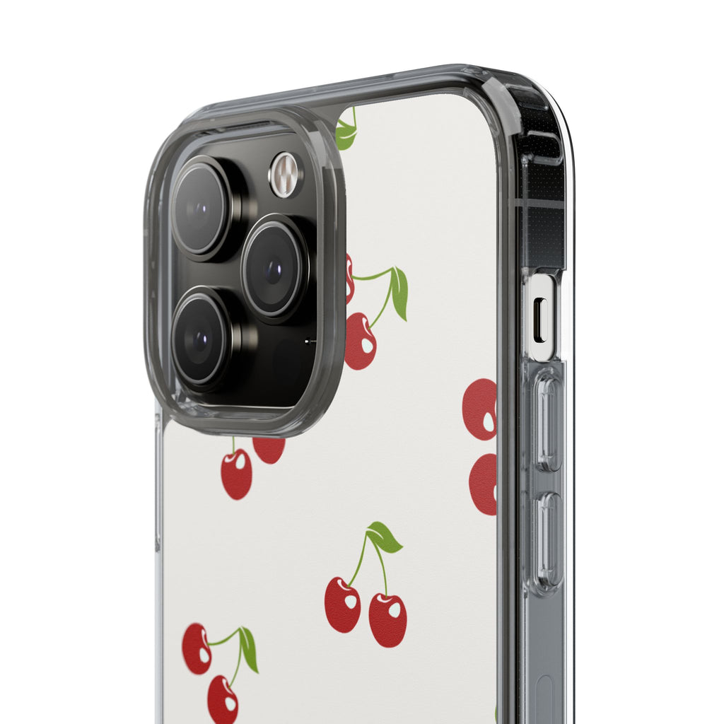 Cute Cherry Pattern Phone Case – Kawaii Red Fruit Design, Slim Protective Cover for iPhone & Samsung
