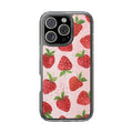 Aesthetic Pink Strawberry Phone Case – Cute Kawaii Fruit Design, Slim Protective Cover for Women & Girls | iPhone and Samsung