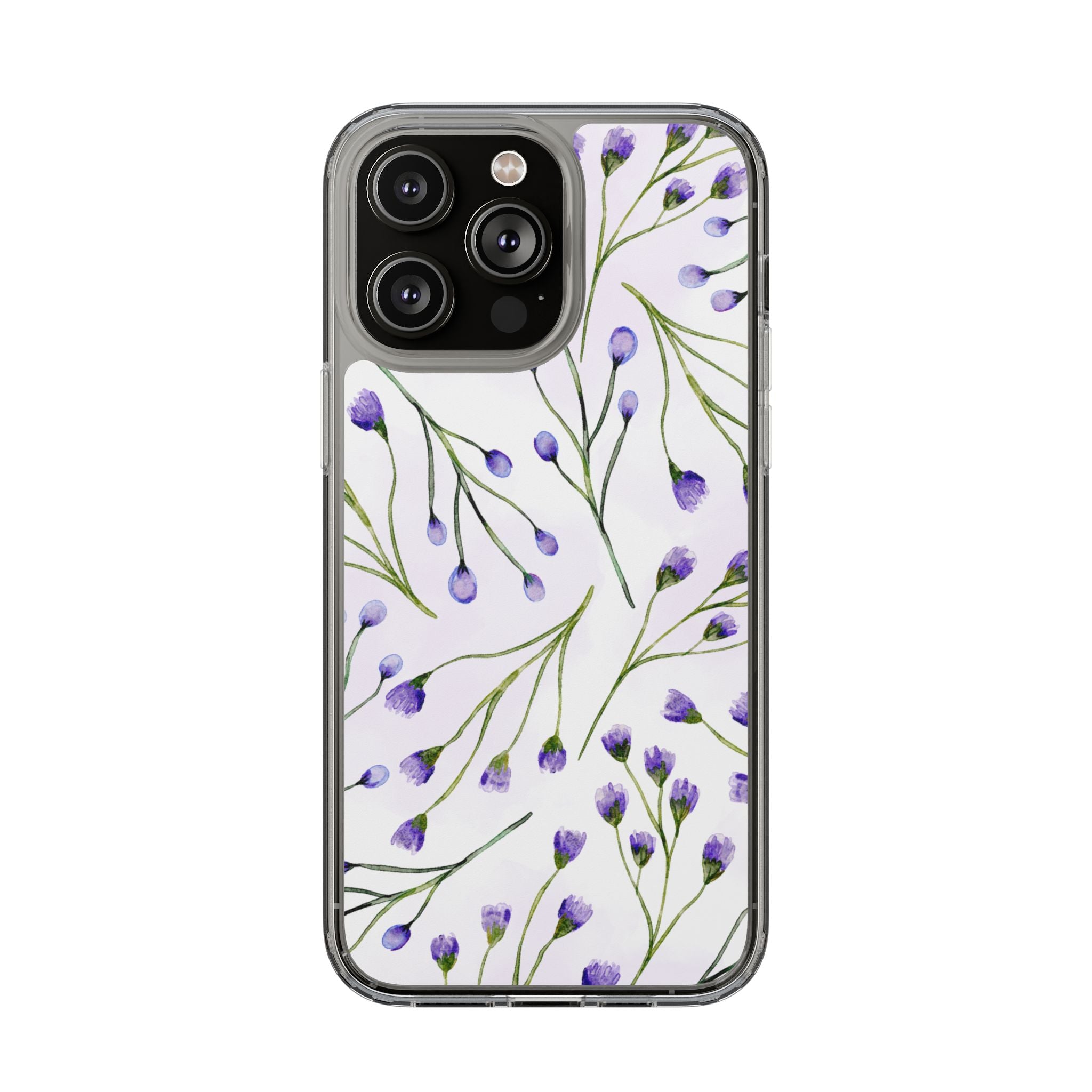 Purple Flower Pattern Phone Case – Aesthetic Floral Protective Cover, Slim Lightweight Design for Women & Girls | iPhone and Samsung
