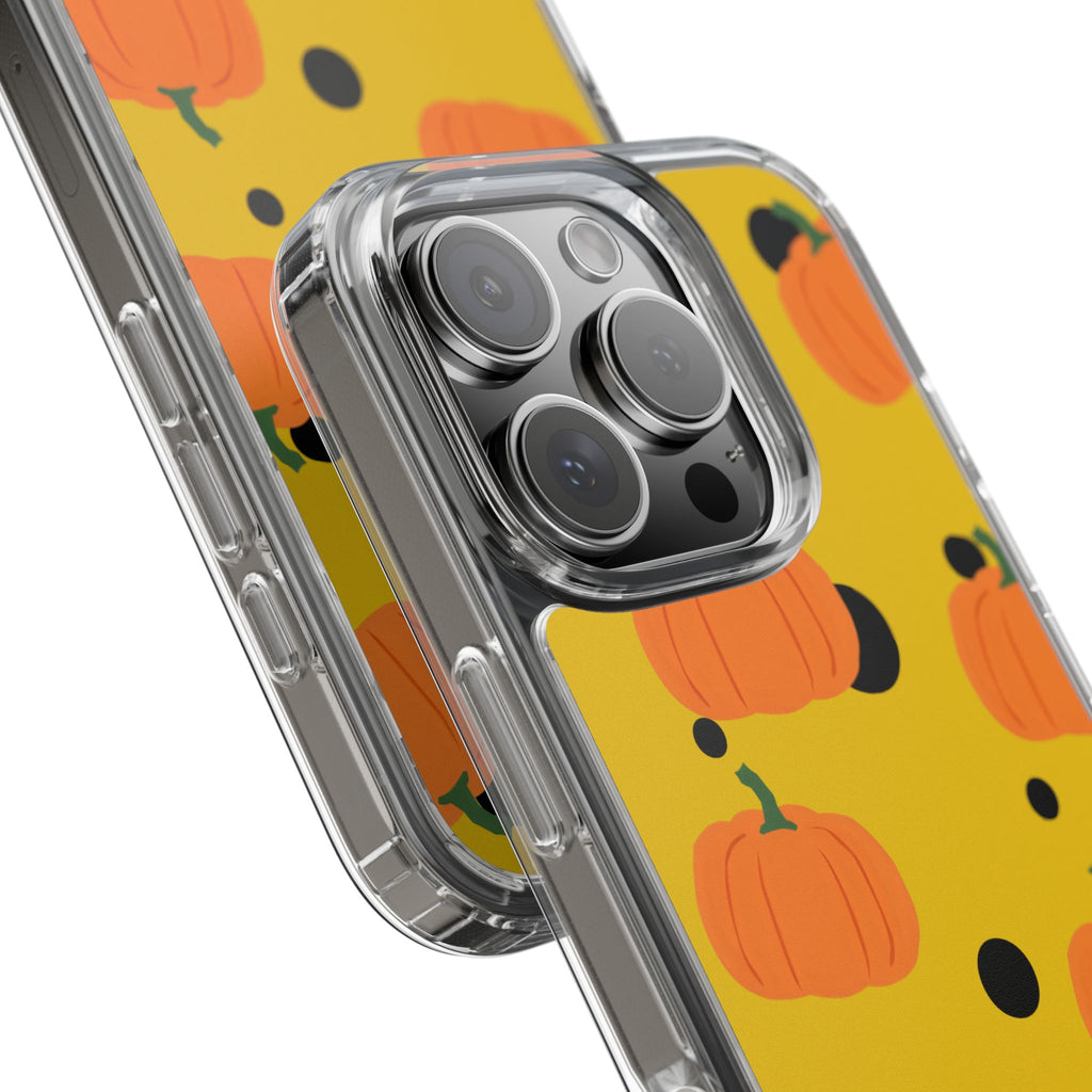 Pumpkin Clear Phone Case for Fall, Cute Pumpkin Phone Cover, Autumn Vibe Clear Case, Halloween Gift, Seasonal Accessories