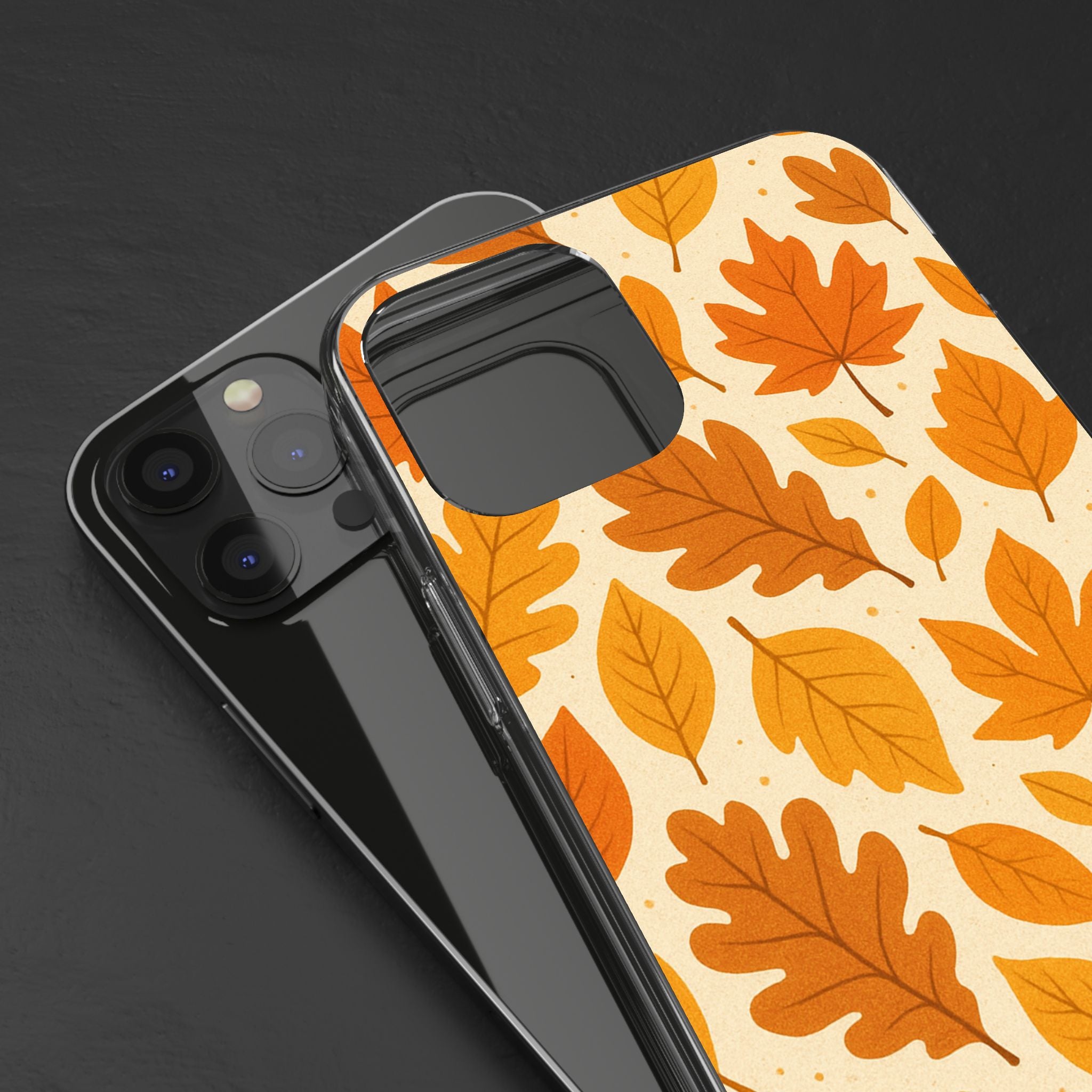 Autumn-Inspired Clear Phone Case | Fall Leaves Design | iPhone, Samsung, Seasonal Gift, Nature Lovers, Phone Accessory