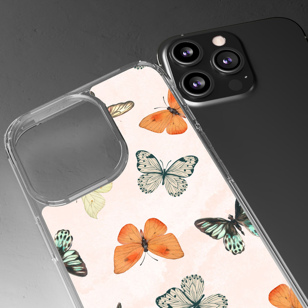 Butterfly Pattern Aesthetic Phone Case – Slim Lightweight Protective Cover, Cute Colorful Design for Women & Girls