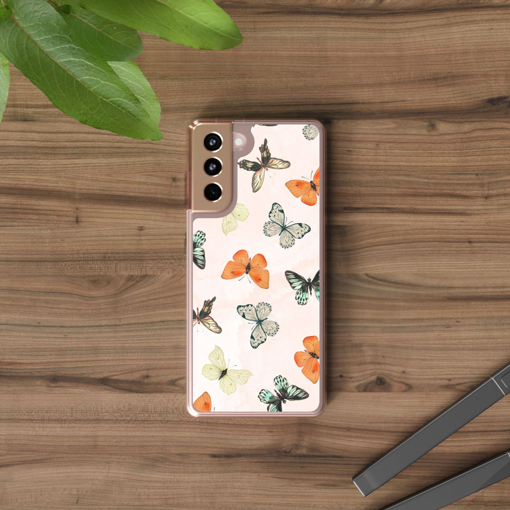 Butterfly Pattern Aesthetic Phone Case – Slim Lightweight Protective Cover, Cute Colorful Design for Women & Girls