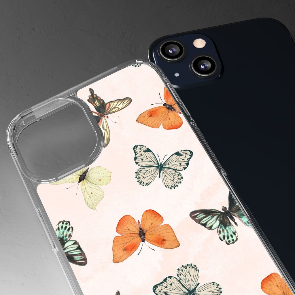 Butterfly Pattern Aesthetic Phone Case – Slim Lightweight Protective Cover, Cute Colorful Design for Women & Girls