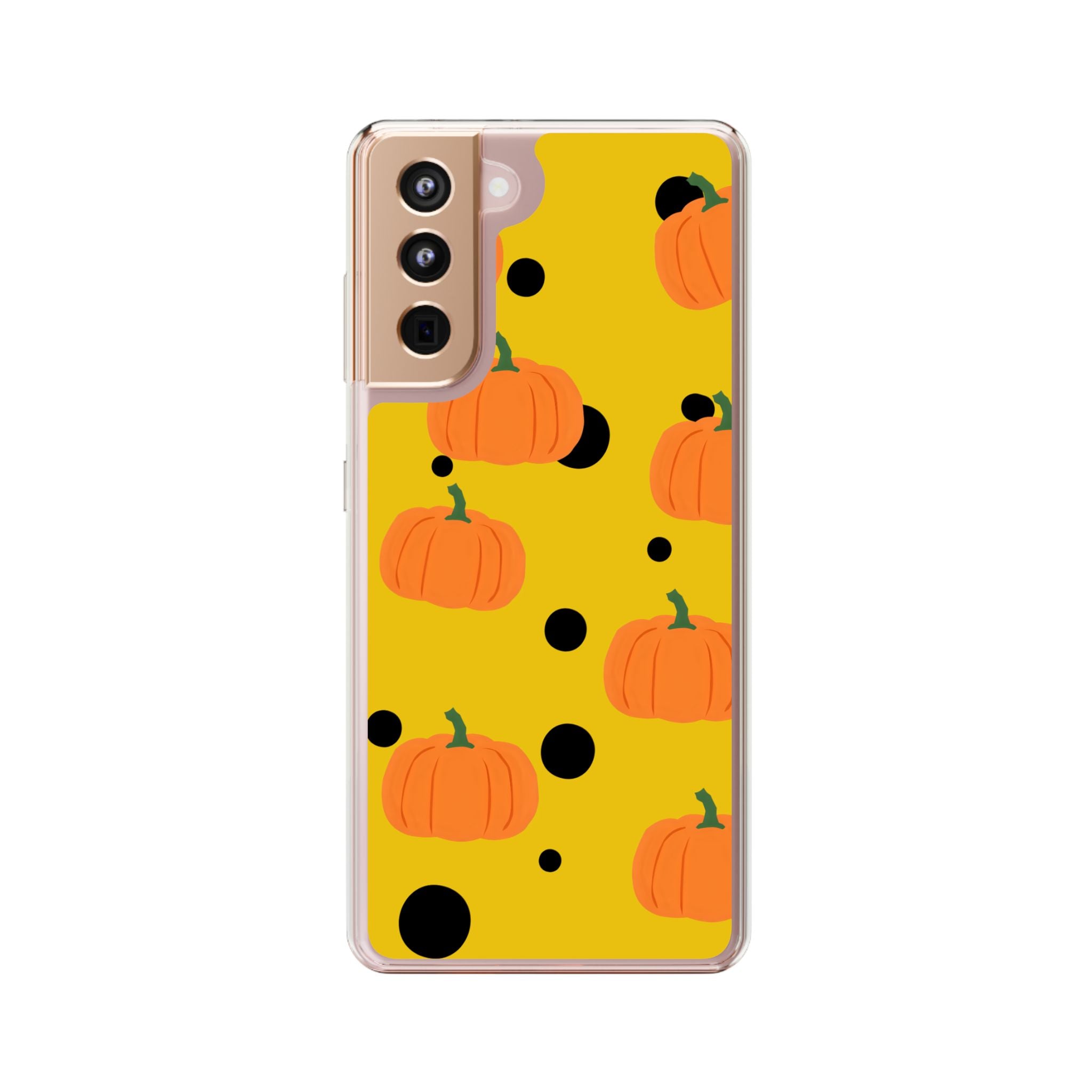 Pumpkin Clear Phone Case for Fall, Cute Pumpkin Phone Cover, Autumn Vibe Clear Case, Halloween Gift, Seasonal Accessories