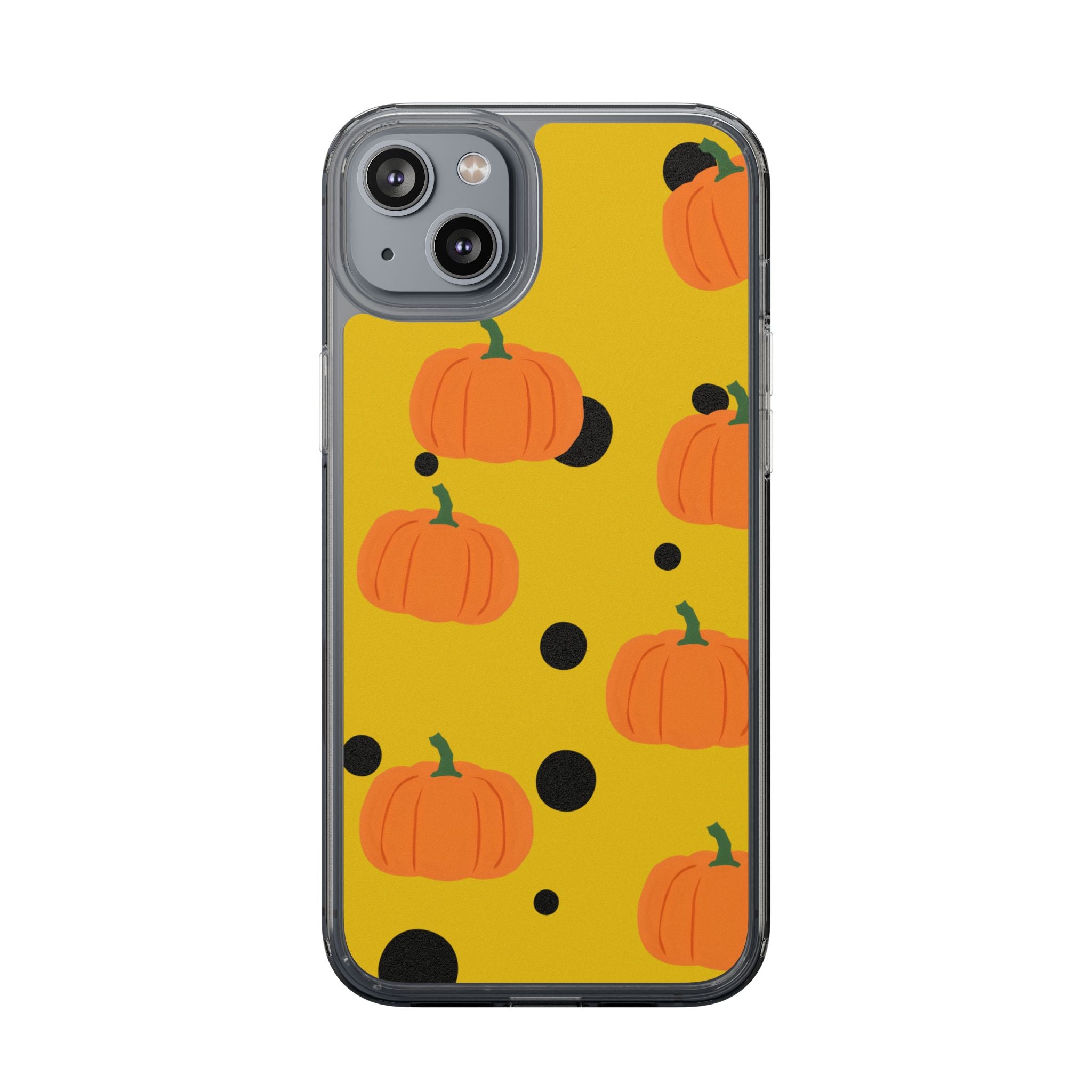 Pumpkin Clear Phone Case for Fall, Cute Pumpkin Phone Cover, Autumn Vibe Clear Case, Halloween Gift, Seasonal Accessories