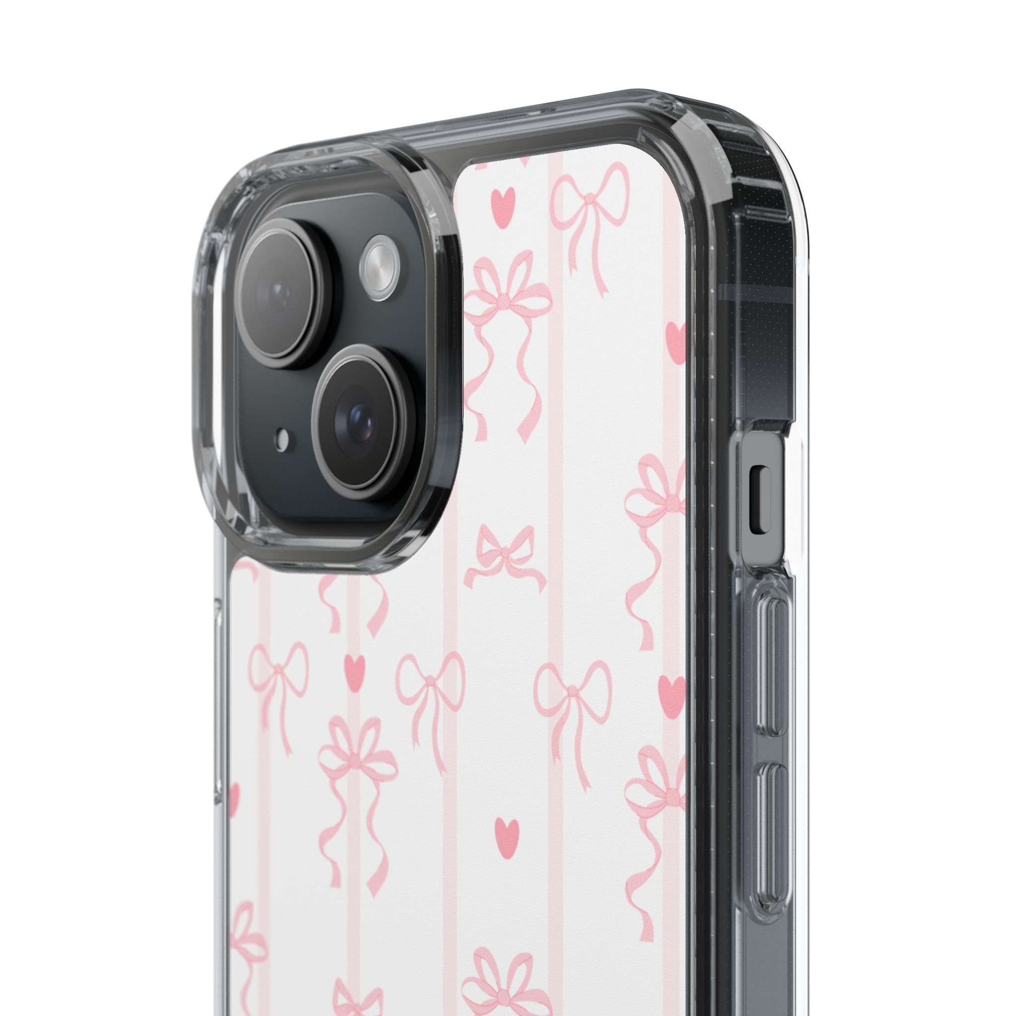 Pink Bow Aesthetic Phone Case – Cute Shockproof Protective Cover with Precise Cutouts, Kawaii Gift for Women & Girls