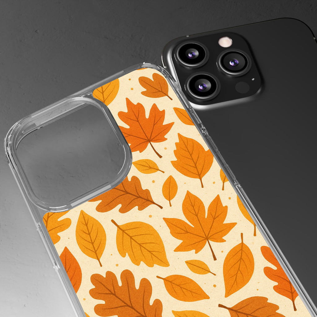 Autumn-Inspired Clear Phone Case | Fall Leaves Design | iPhone, Samsung, Seasonal Gift, Nature Lovers, Phone Accessory