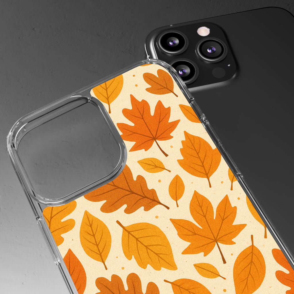 Autumn-Inspired Clear Phone Case | Fall Leaves Design | iPhone, Samsung, Seasonal Gift, Nature Lovers, Phone Accessory