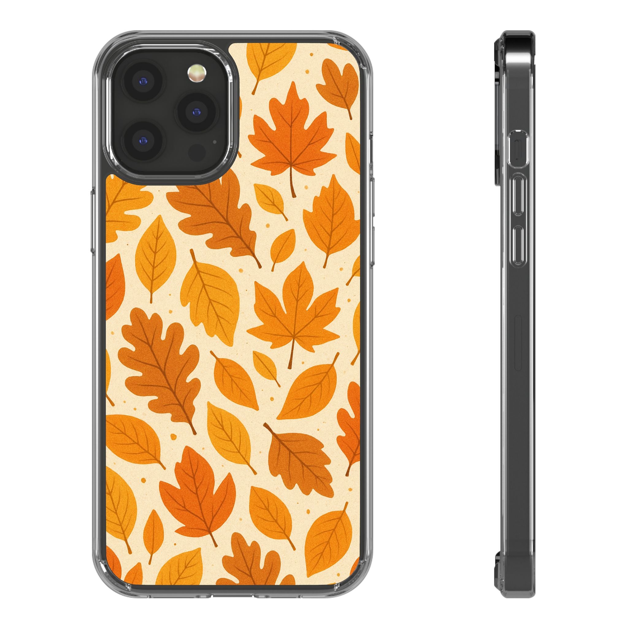 Autumn-Inspired Clear Phone Case | Fall Leaves Design | iPhone, Samsung, Seasonal Gift, Nature Lovers, Phone Accessory