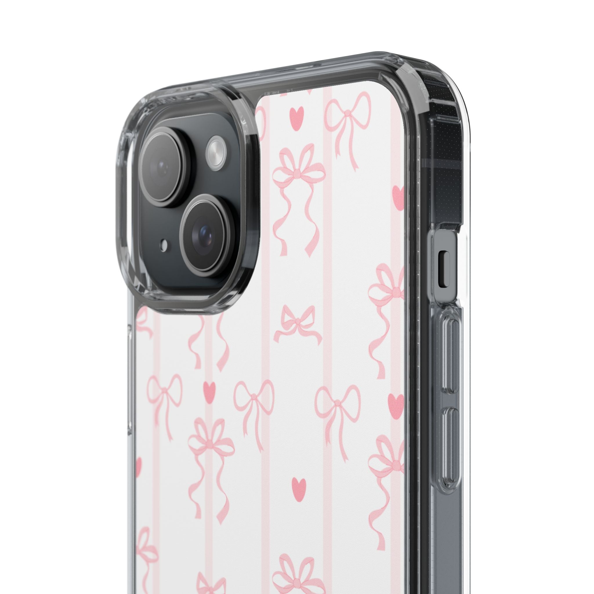 Pink Bow Aesthetic Phone Case – Cute Shockproof Protective Cover with Precise Cutouts, Kawaii Gift for Women & Girls