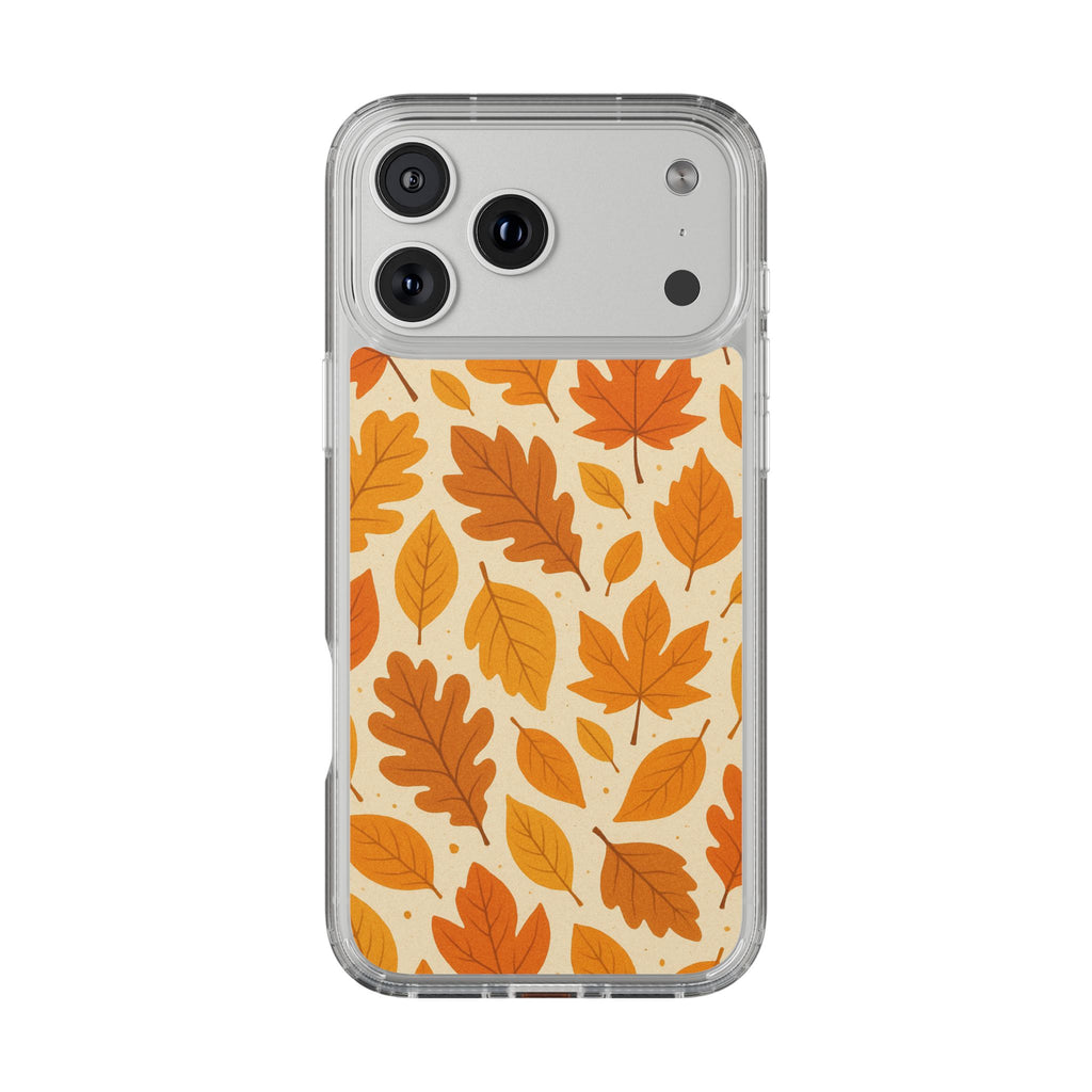 Autumn-Inspired Clear Phone Case | Fall Leaves Design | iPhone, Samsung, Seasonal Gift, Nature Lovers, Phone Accessory