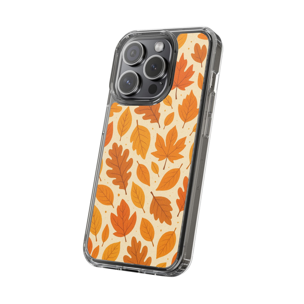 Autumn-Inspired Clear Phone Case | Fall Leaves Design | iPhone, Samsung, Seasonal Gift, Nature Lovers, Phone Accessory
