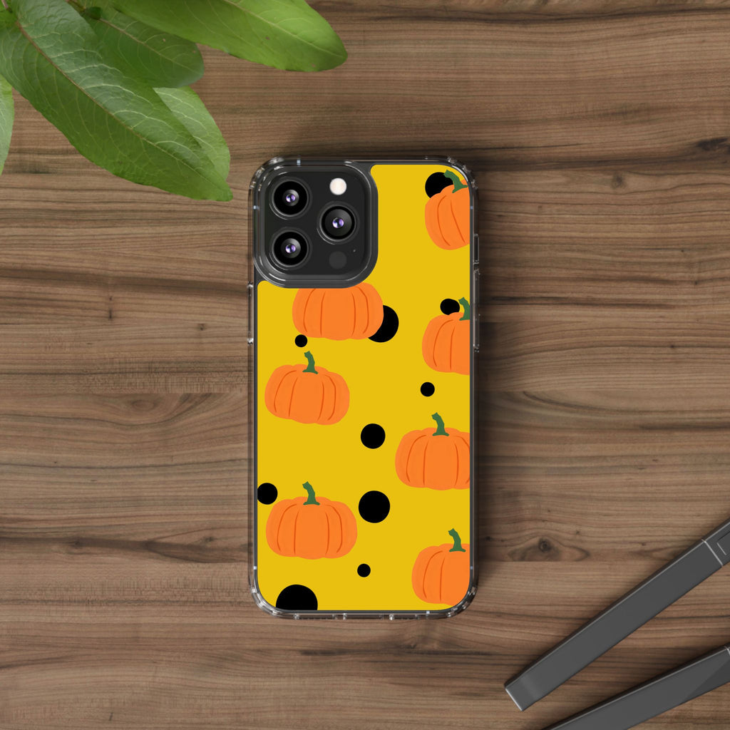 Pumpkin Clear Phone Case for Fall, Cute Pumpkin Phone Cover, Autumn Vibe Clear Case, Halloween Gift, Seasonal Accessories