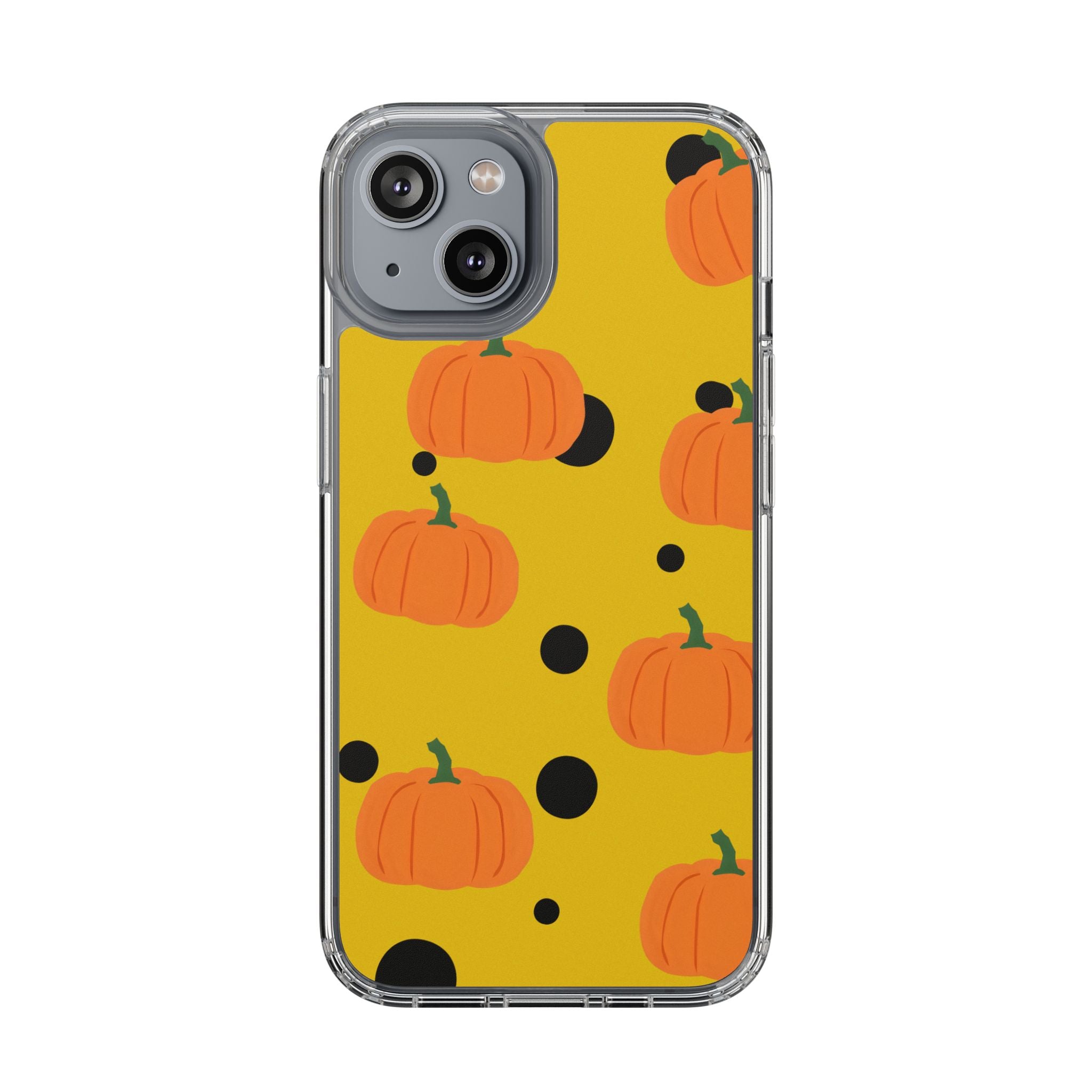 Pumpkin Clear Phone Case for Fall, Cute Pumpkin Phone Cover, Autumn Vibe Clear Case, Halloween Gift, Seasonal Accessories