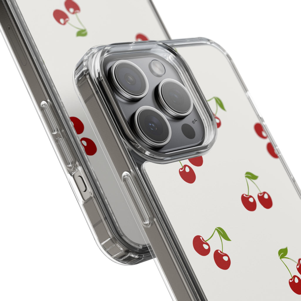 Cute Cherry Pattern Phone Case – Kawaii Red Fruit Design, Slim Protective Cover for iPhone & Samsung