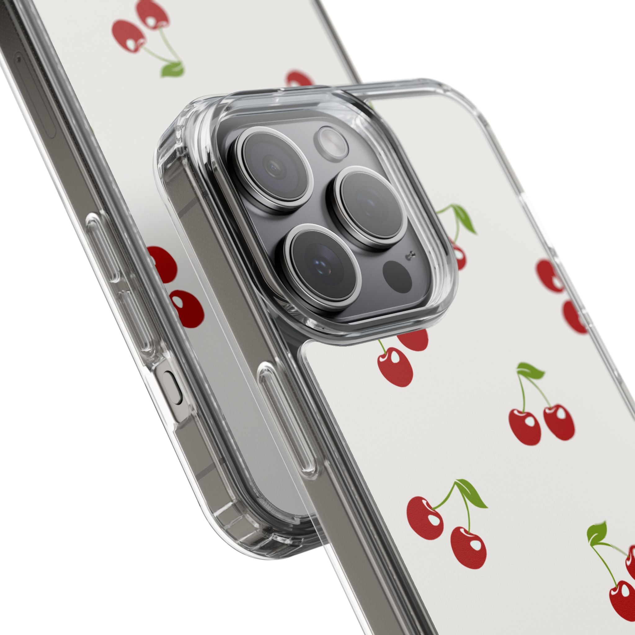 Cute Cherry Pattern Phone Case – Kawaii Red Fruit Design, Slim Protective Cover for iPhone & Samsung