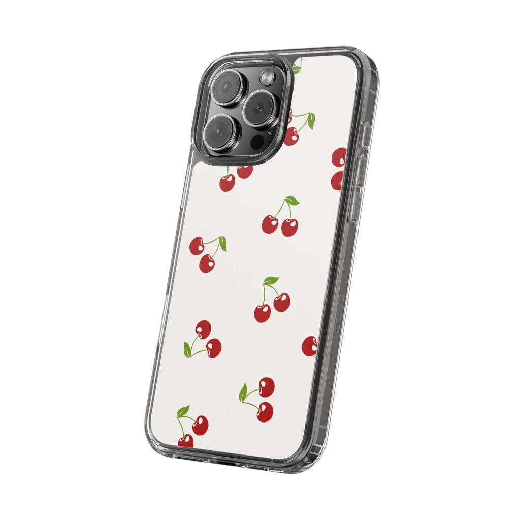 Cute Cherry Pattern Phone Case – Kawaii Red Fruit Design, Slim Protective Cover for iPhone & Samsung