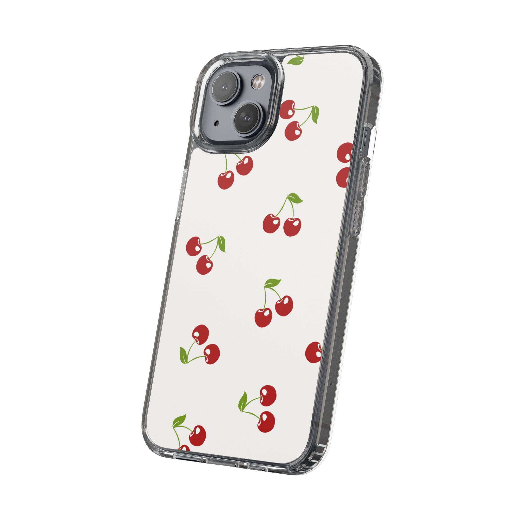 Cute Cherry Pattern Phone Case – Kawaii Red Fruit Design, Slim Protective Cover for iPhone & Samsung