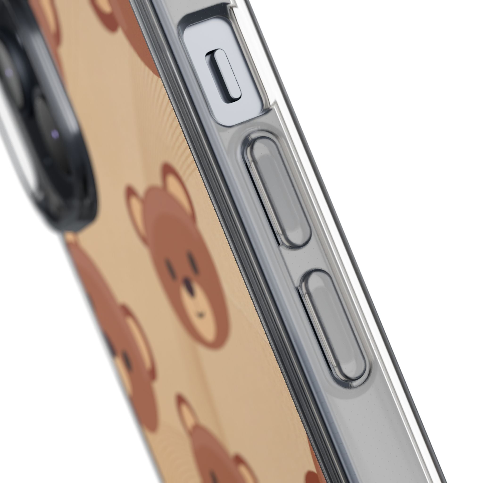 Bear Pattern Clear Phone Case, Cute Animal Phone Cover, Gift for Kids, Trendy Phone Accessory, Birthday Gift, Fun & Playful Style