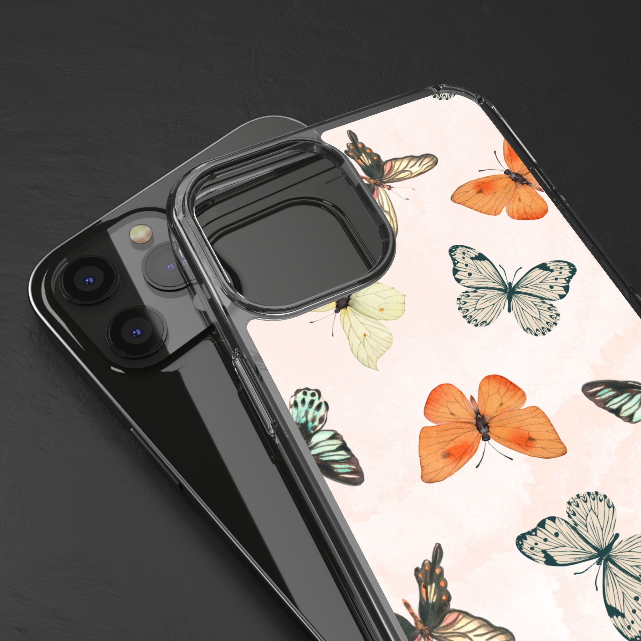 Butterfly Pattern Aesthetic Phone Case – Slim Lightweight Protective Cover, Cute Colorful Design for Women & Girls