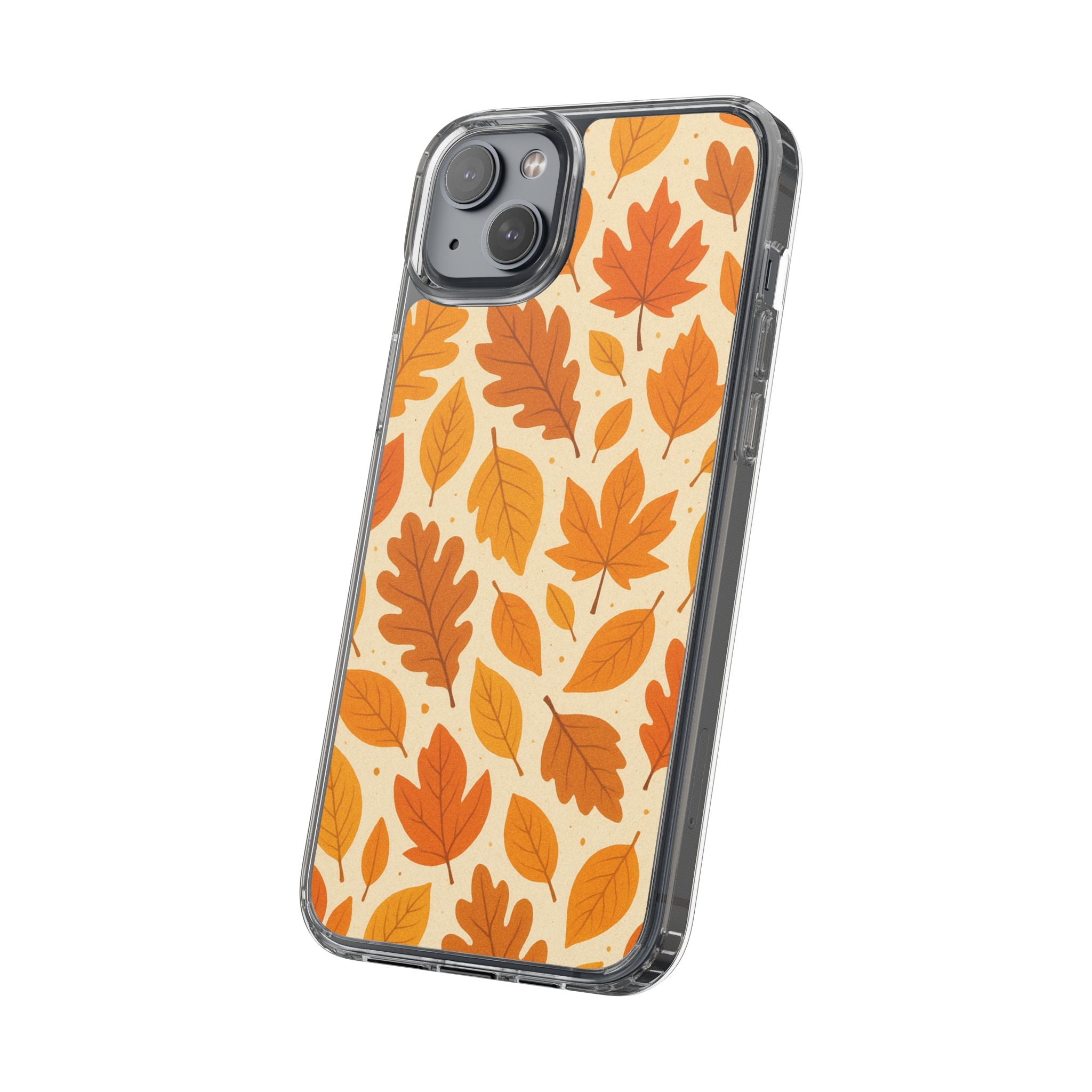 Autumn-Inspired Clear Phone Case | Fall Leaves Design | iPhone, Samsung, Seasonal Gift, Nature Lovers, Phone Accessory