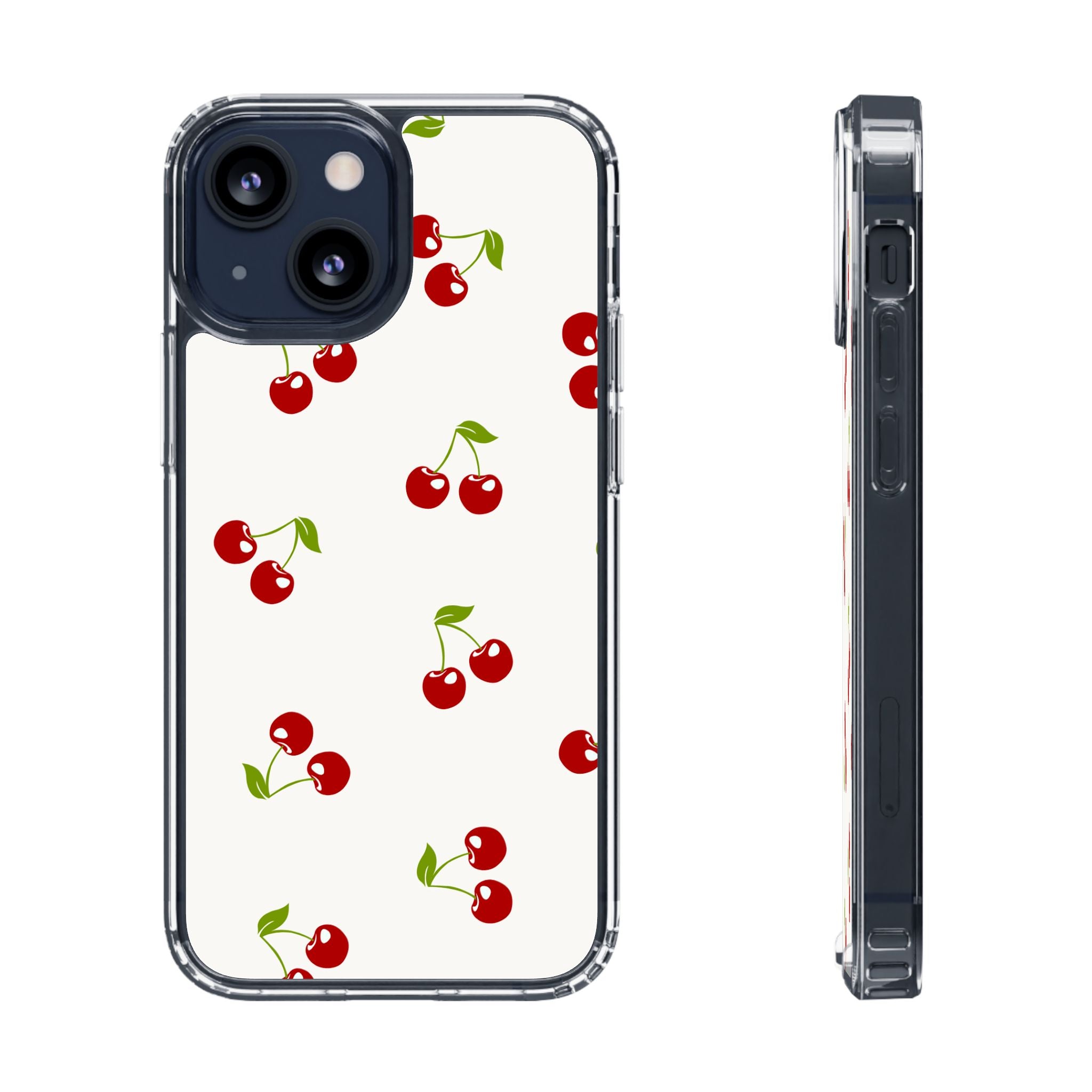 Cute Cherry Pattern Phone Case – Kawaii Red Fruit Design, Slim Protective Cover for iPhone & Samsung