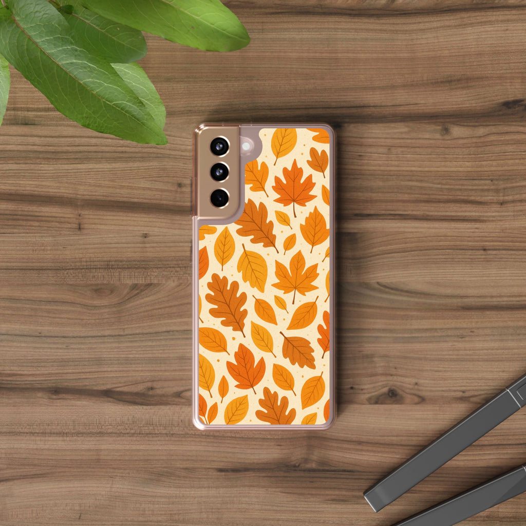 Autumn-Inspired Clear Phone Case | Fall Leaves Design | iPhone, Samsung, Seasonal Gift, Nature Lovers, Phone Accessory