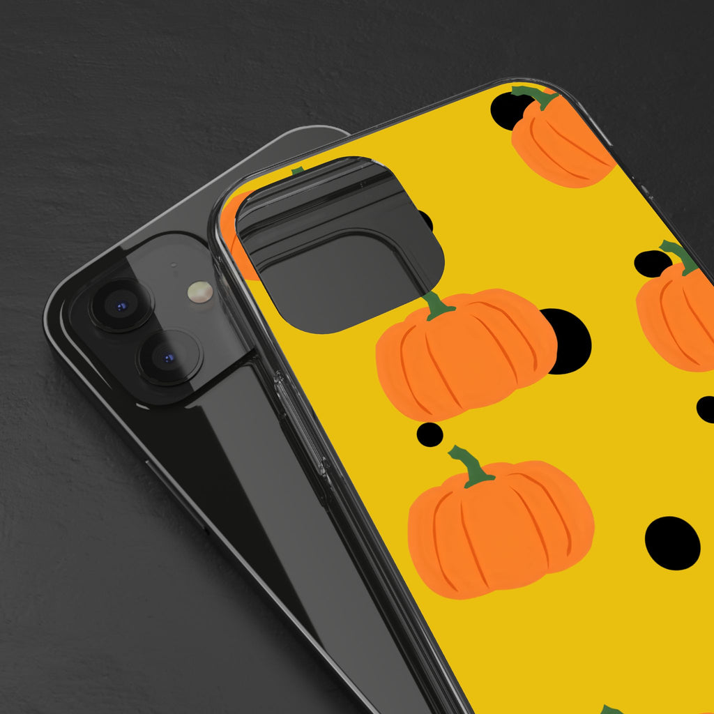 Pumpkin Clear Phone Case for Fall, Cute Pumpkin Phone Cover, Autumn Vibe Clear Case, Halloween Gift, Seasonal Accessories