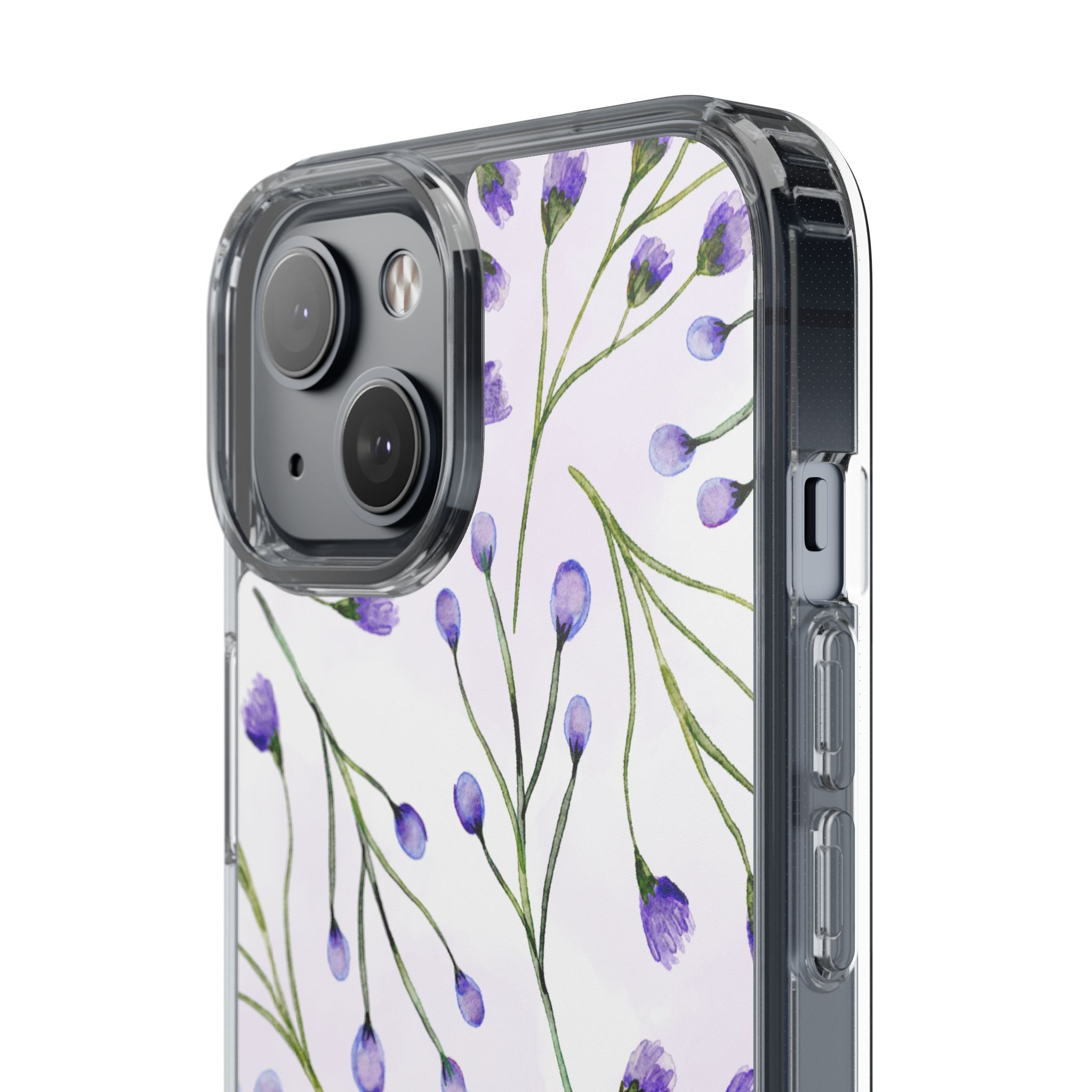 Purple Flower Pattern Phone Case – Aesthetic Floral Protective Cover, Slim Lightweight Design for Women & Girls | iPhone and Samsung