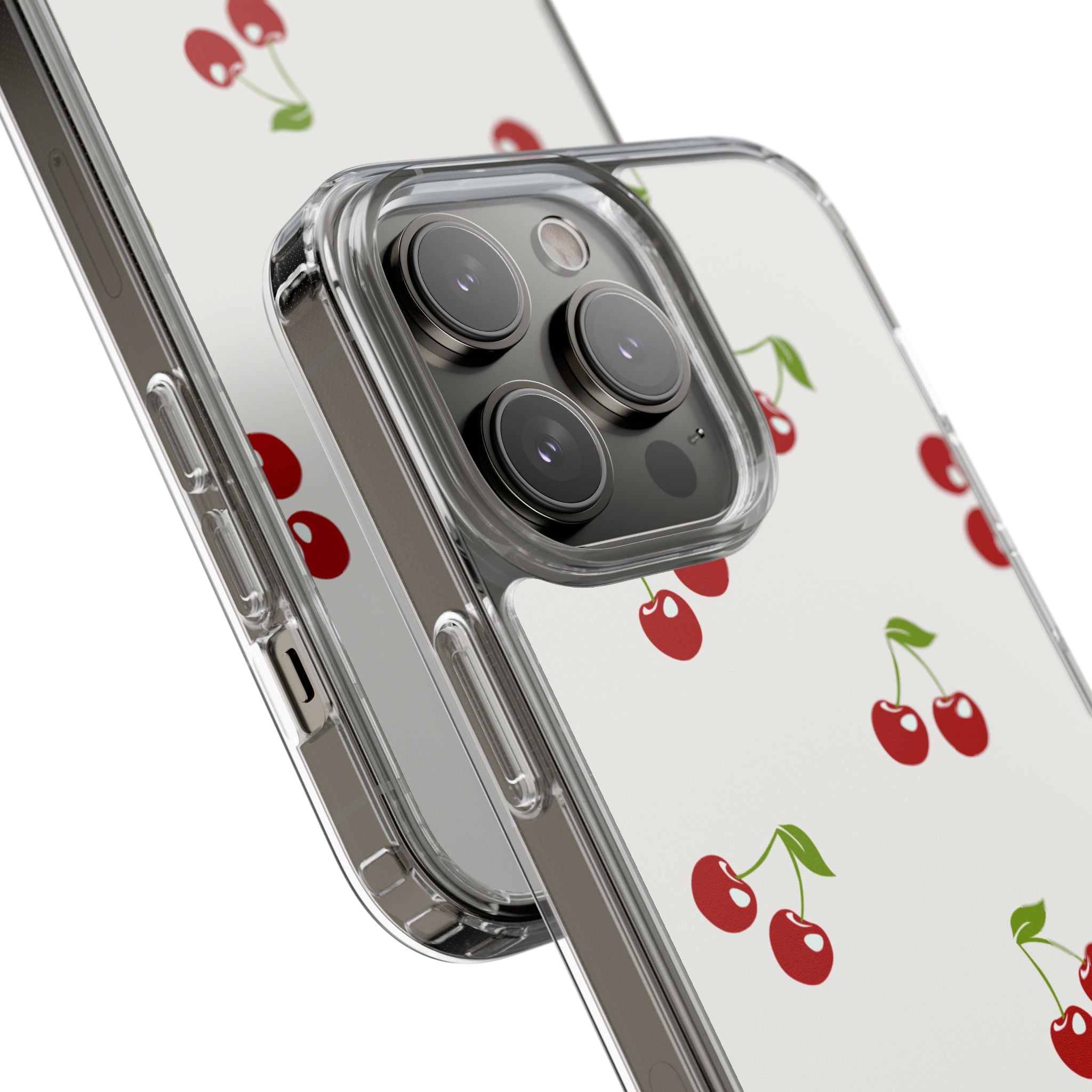 Cute Cherry Pattern Phone Case – Kawaii Red Fruit Design, Slim Protective Cover for iPhone & Samsung