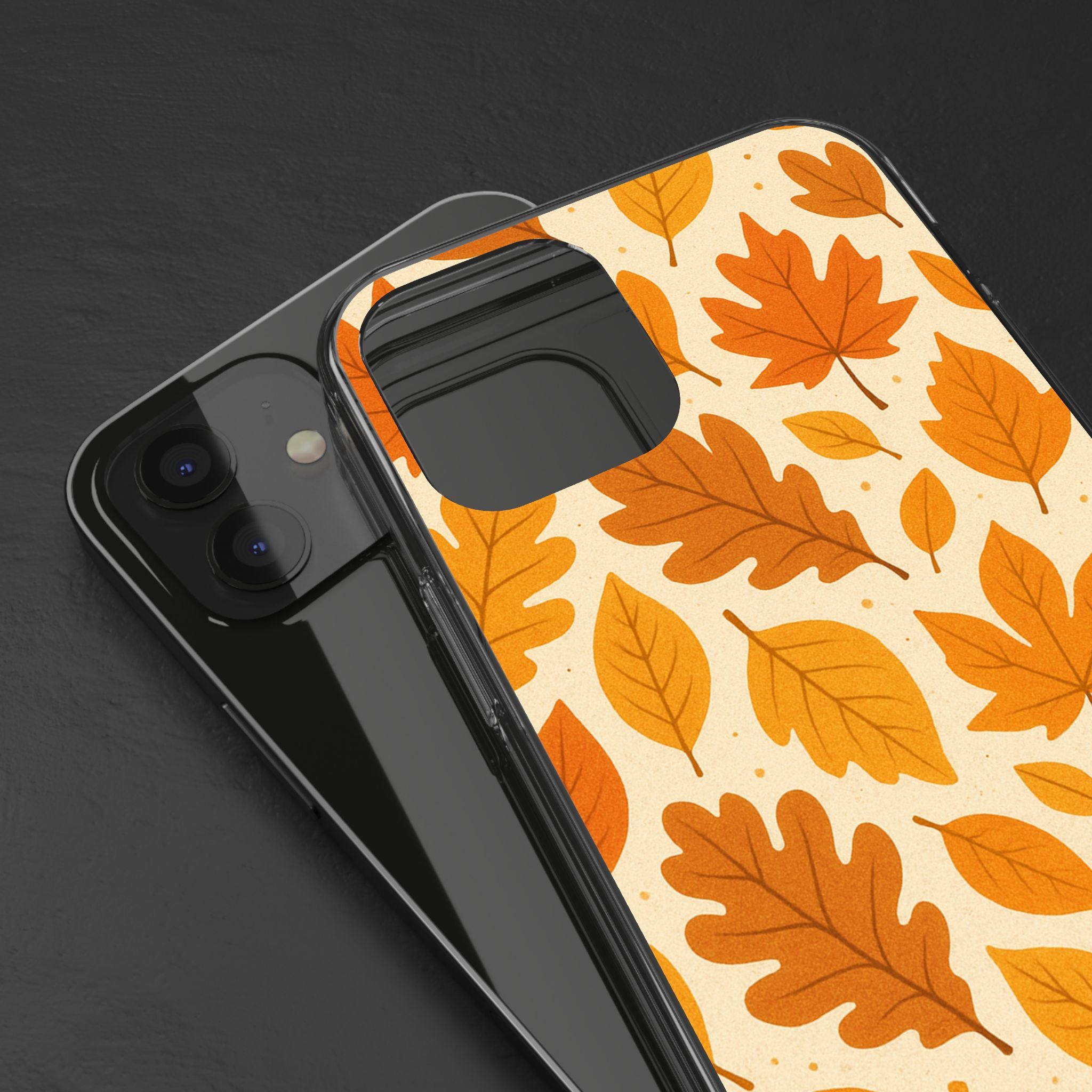 Autumn-Inspired Clear Phone Case | Fall Leaves Design | iPhone, Samsung, Seasonal Gift, Nature Lovers, Phone Accessory