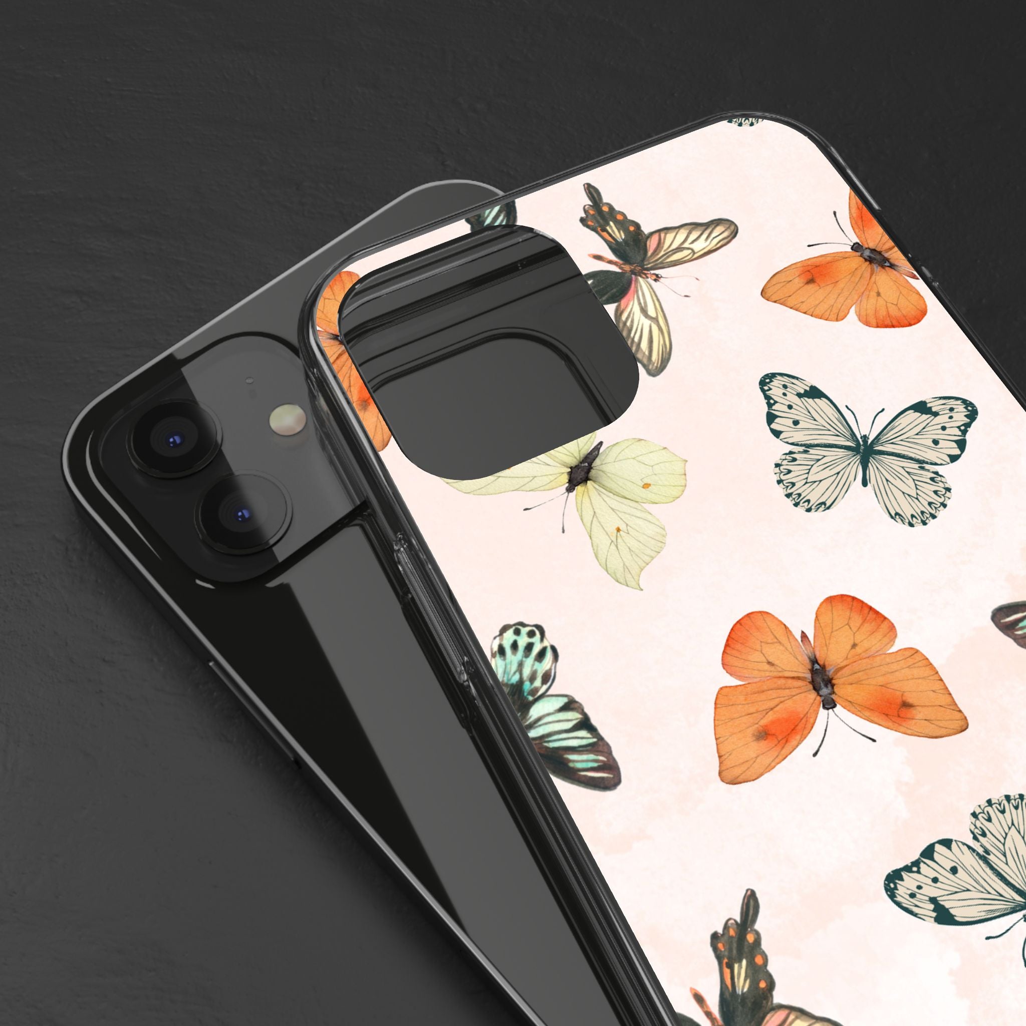 Butterfly Pattern Aesthetic Phone Case – Slim Lightweight Protective Cover, Cute Colorful Design for Women & Girls