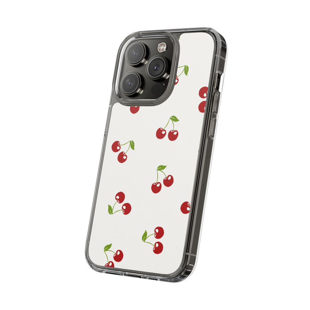 Cute Cherry Pattern Phone Case – Kawaii Red Fruit Design, Slim Protective Cover for iPhone & Samsung