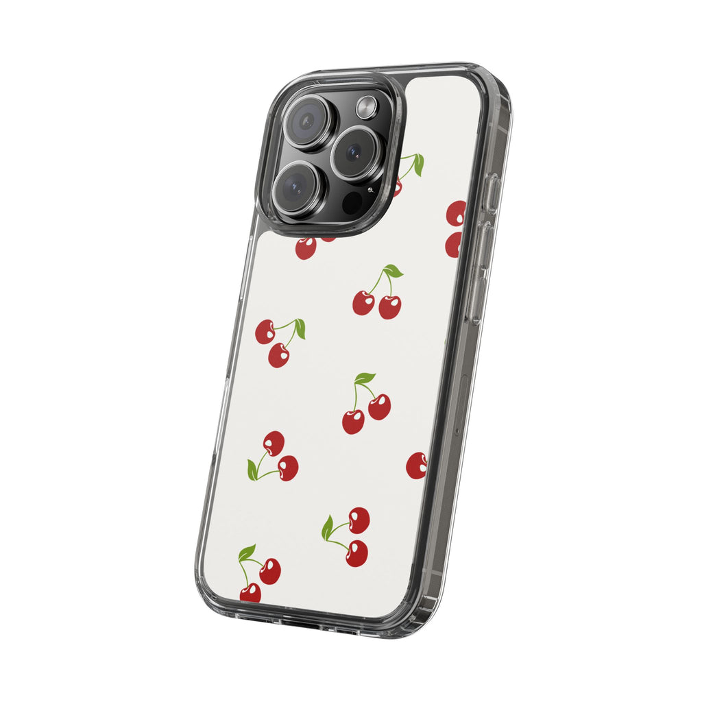 Cute Cherry Pattern Phone Case – Kawaii Red Fruit Design, Slim Protective Cover for iPhone & Samsung
