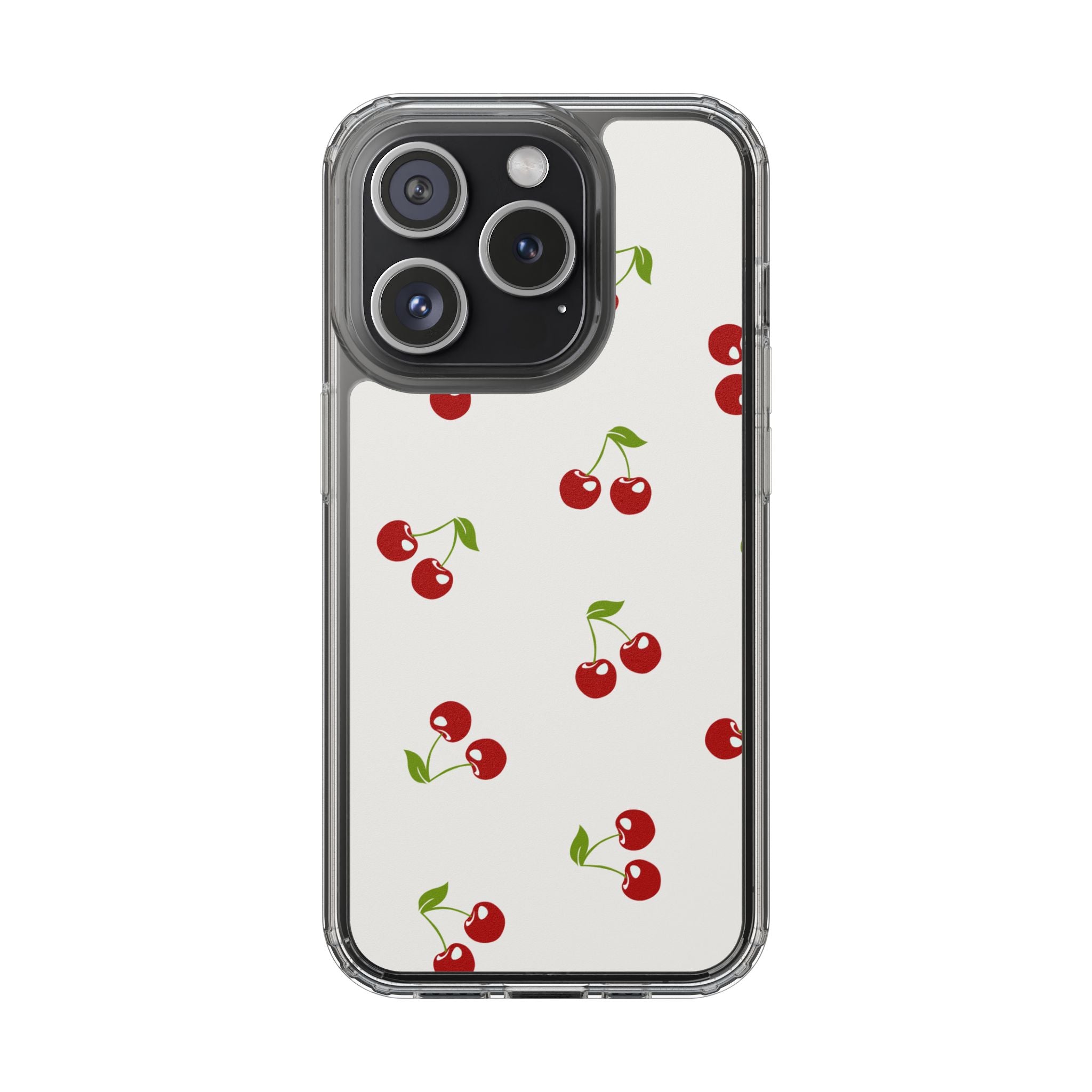 Cute Cherry Pattern Phone Case – Kawaii Red Fruit Design, Slim Protective Cover for iPhone & Samsung