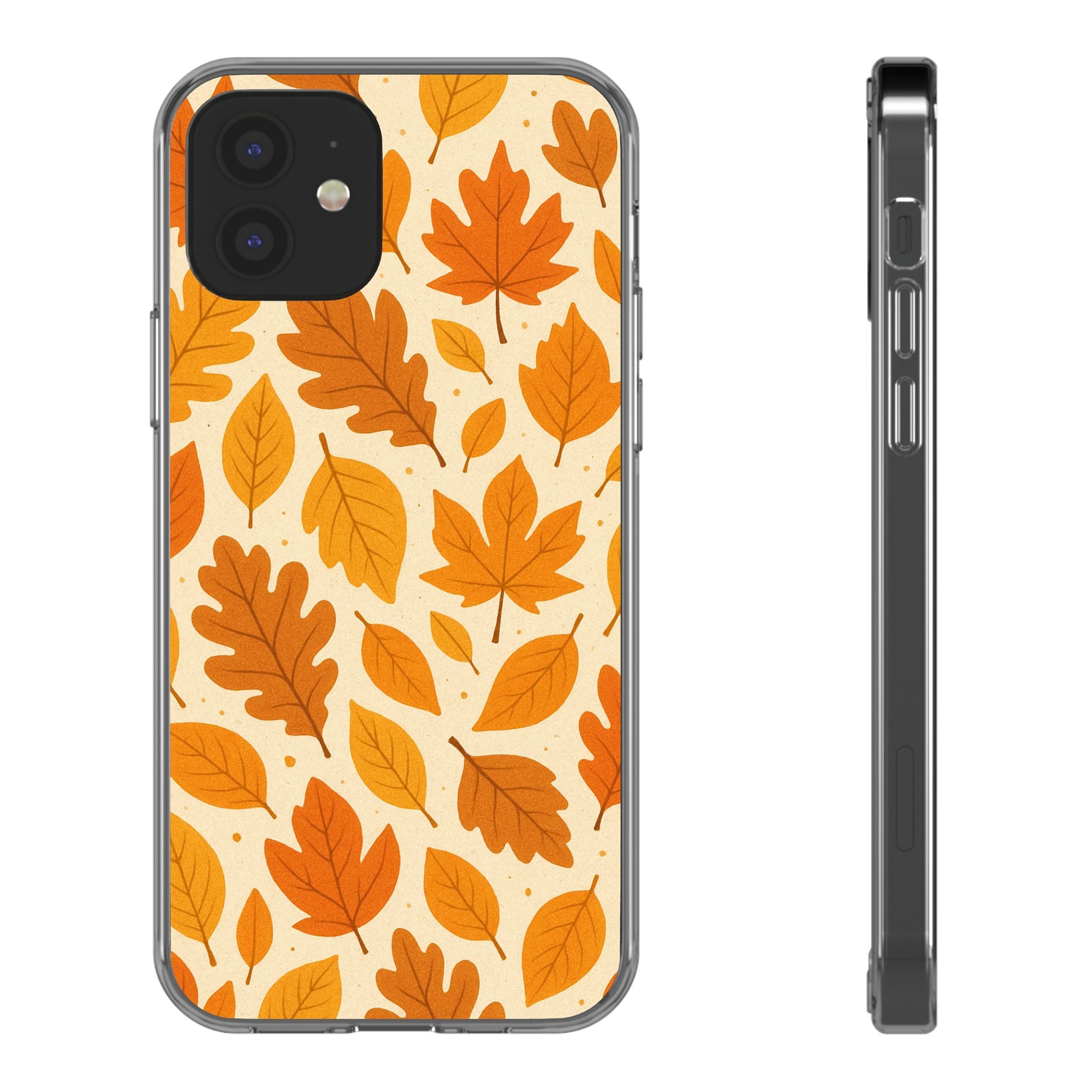 Autumn-Inspired Clear Phone Case | Fall Leaves Design | iPhone, Samsung, Seasonal Gift, Nature Lovers, Phone Accessory