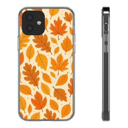 Autumn-Inspired Clear Phone Case | Fall Leaves Design | iPhone, Samsung, Seasonal Gift, Nature Lovers, Phone Accessory