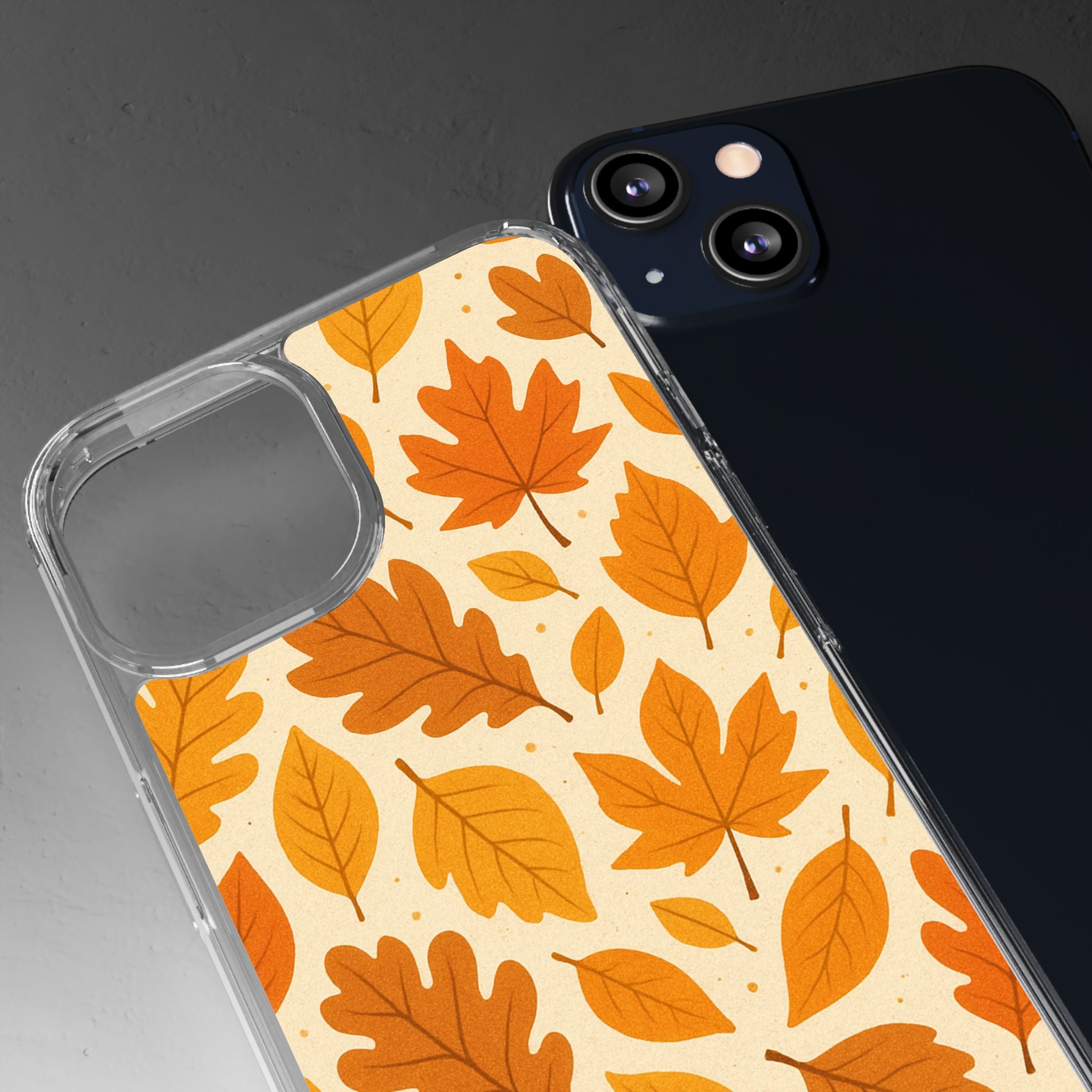 Autumn-Inspired Clear Phone Case | Fall Leaves Design | iPhone, Samsung, Seasonal Gift, Nature Lovers, Phone Accessory