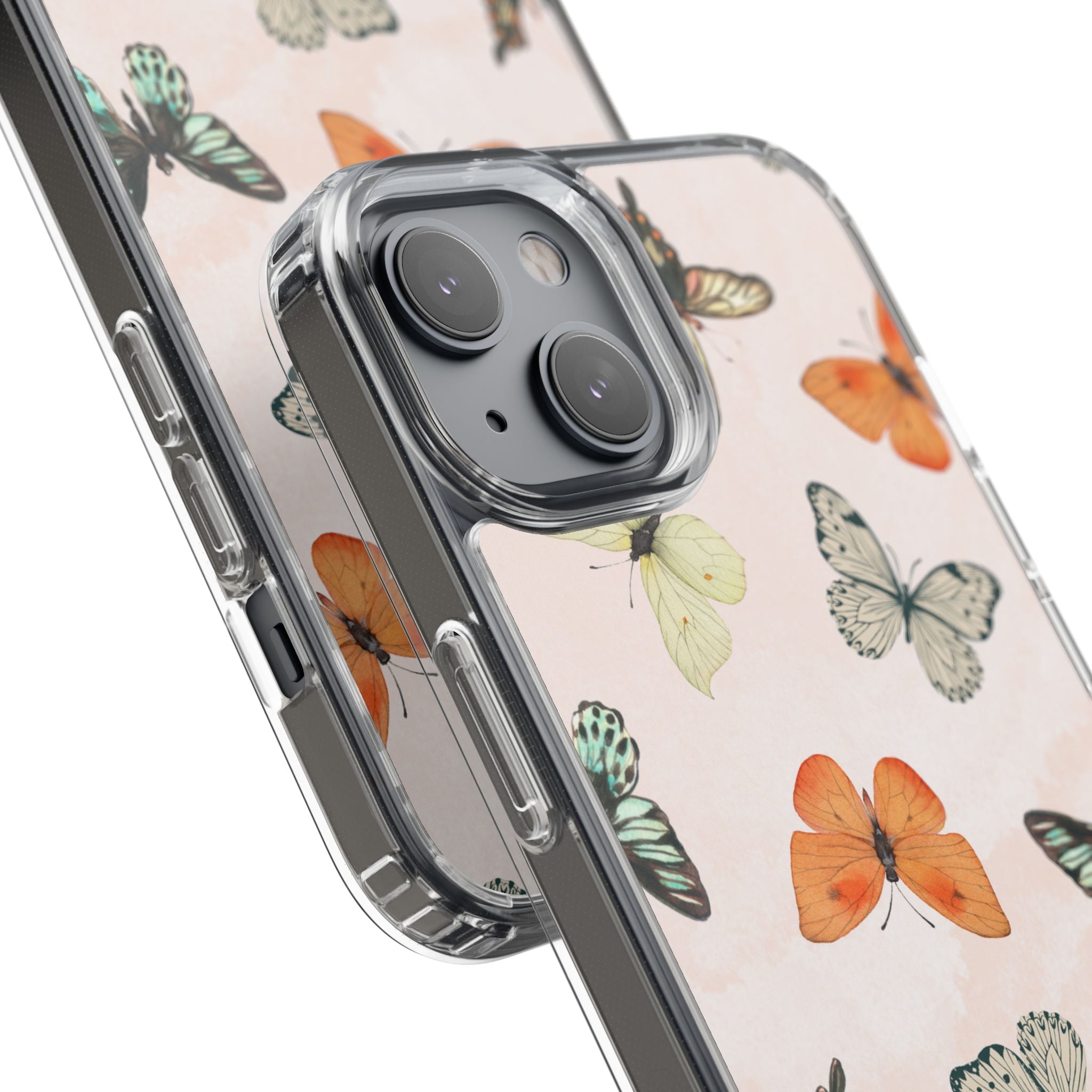 Butterfly Pattern Aesthetic Phone Case – Slim Lightweight Protective Cover, Cute Colorful Design for Women & Girls