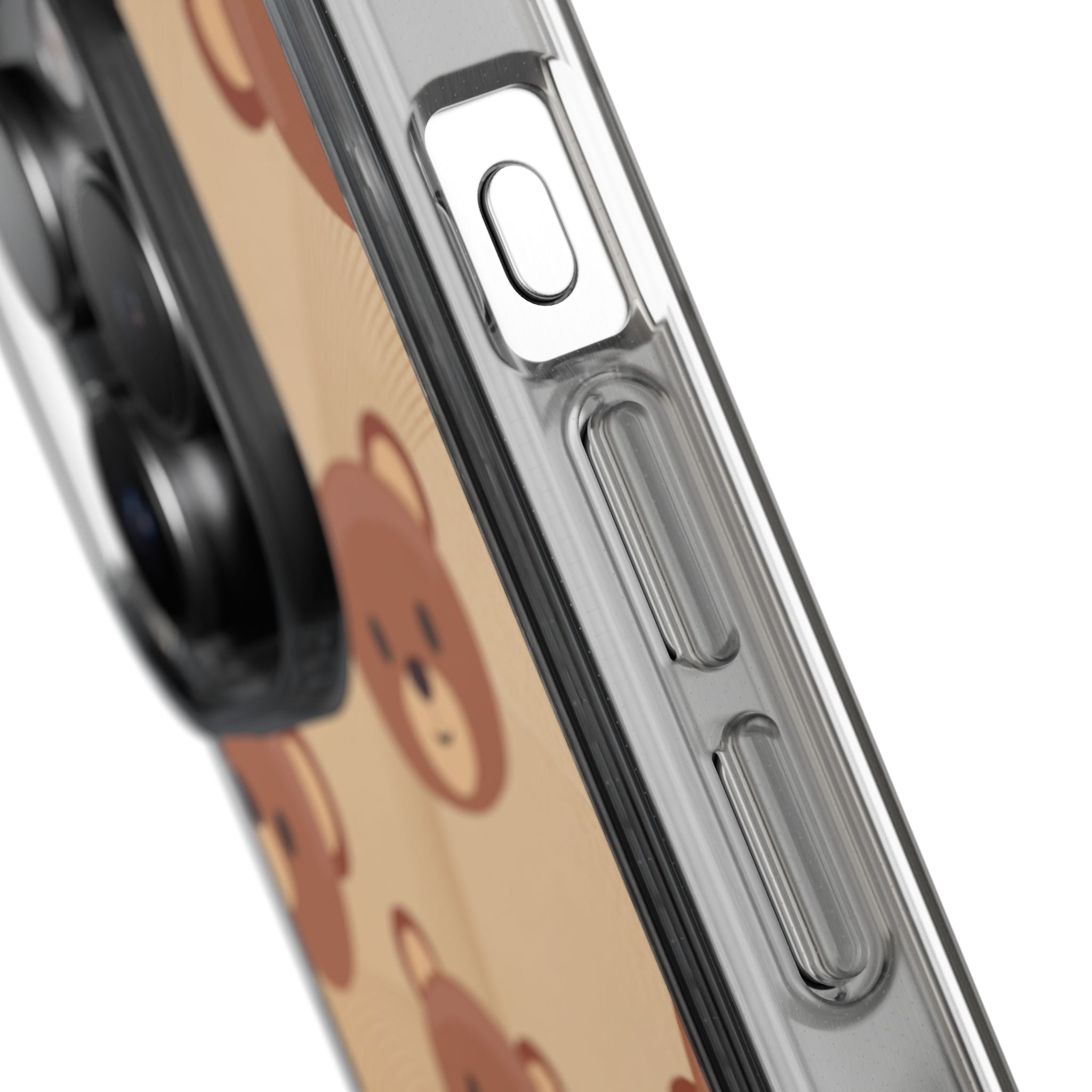 Bear Pattern Clear Phone Case, Cute Animal Phone Cover, Gift for Kids, Trendy Phone Accessory, Birthday Gift, Fun & Playful Style