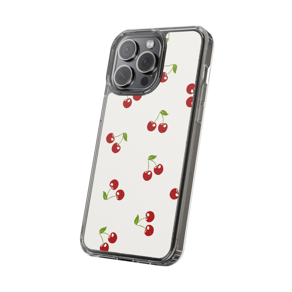 Cute Cherry Pattern Phone Case – Kawaii Red Fruit Design, Slim Protective Cover for iPhone & Samsung