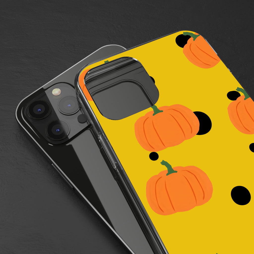 Pumpkin Clear Phone Case for Fall, Cute Pumpkin Phone Cover, Autumn Vibe Clear Case, Halloween Gift, Seasonal Accessories