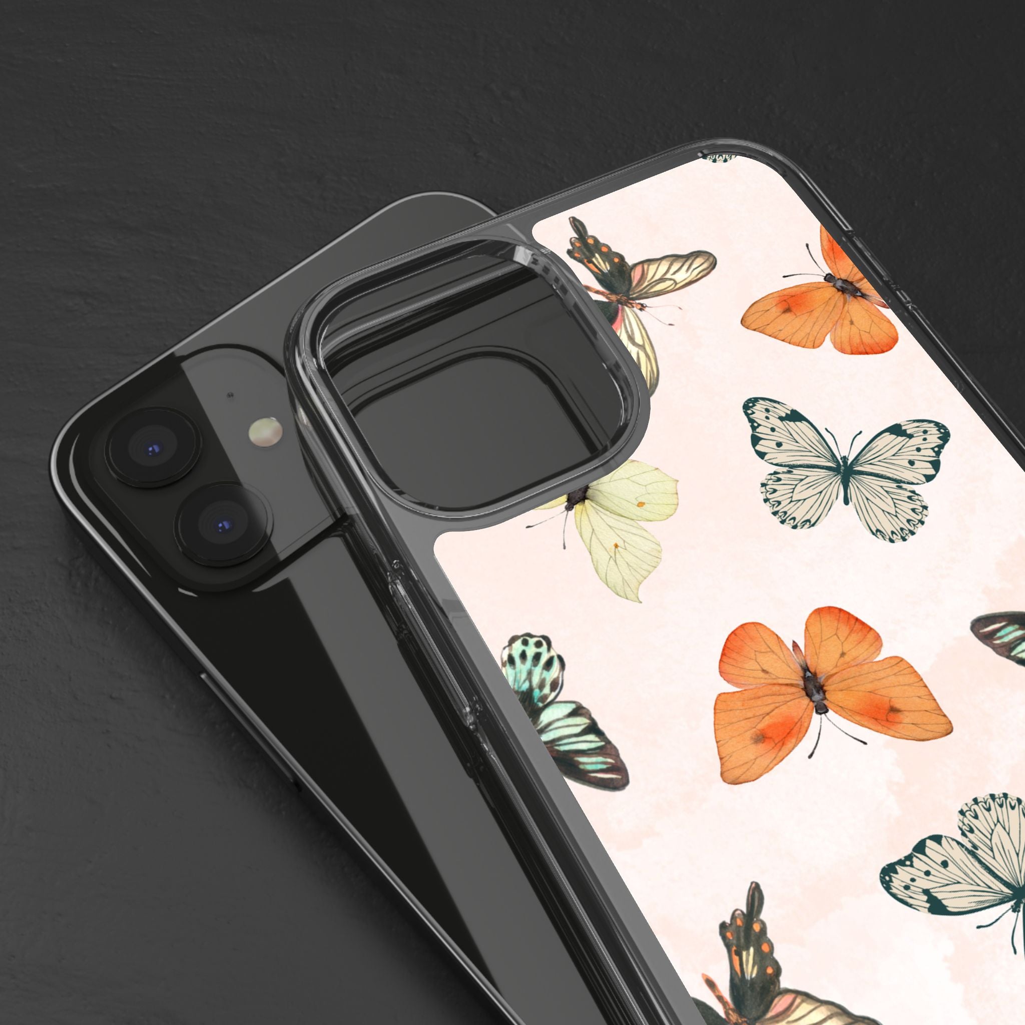 Butterfly Pattern Aesthetic Phone Case – Slim Lightweight Protective Cover, Cute Colorful Design for Women & Girls