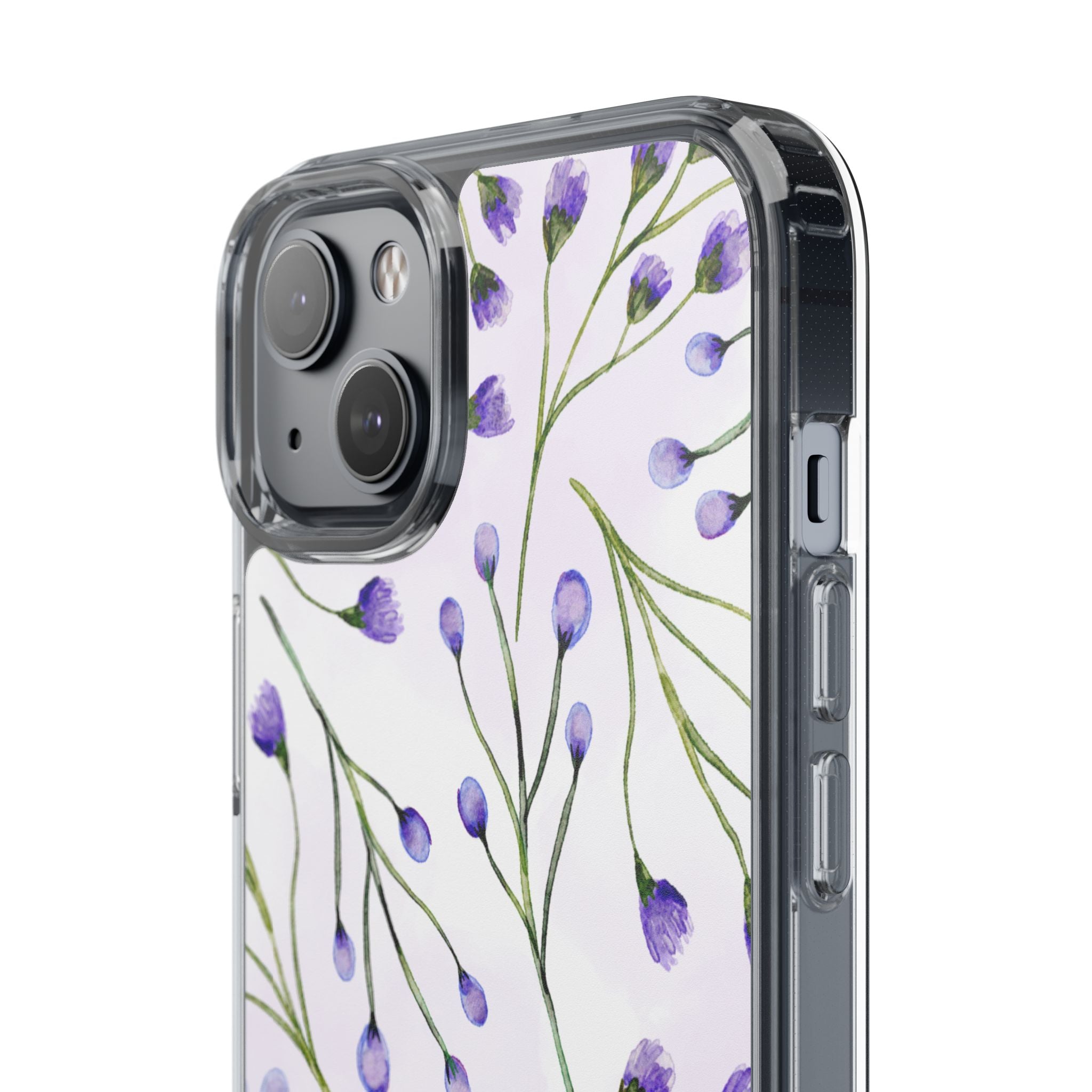 Purple Flower Pattern Phone Case – Aesthetic Floral Protective Cover, Slim Lightweight Design for Women & Girls | iPhone and Samsung