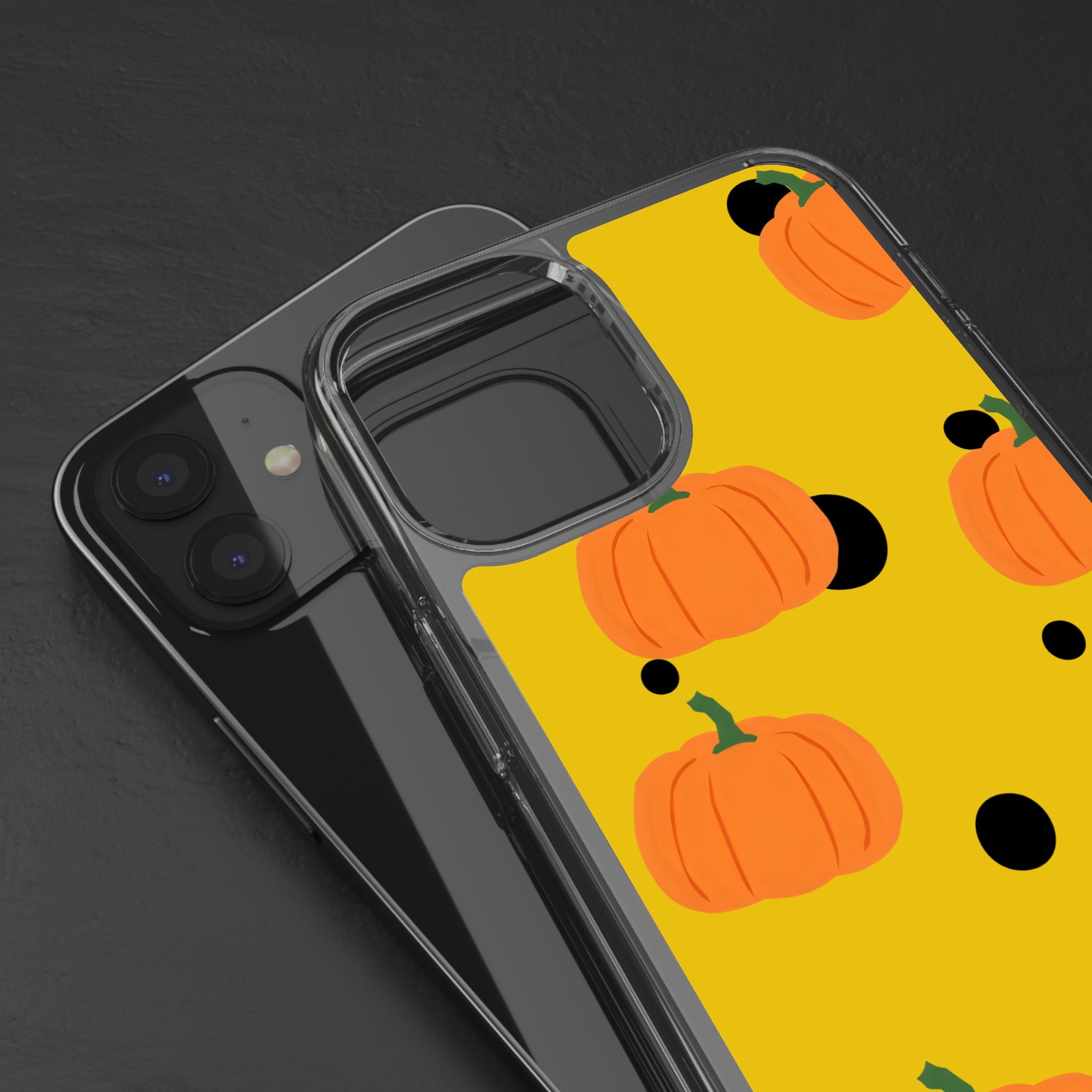 Pumpkin Clear Phone Case for Fall, Cute Pumpkin Phone Cover, Autumn Vibe Clear Case, Halloween Gift, Seasonal Accessories