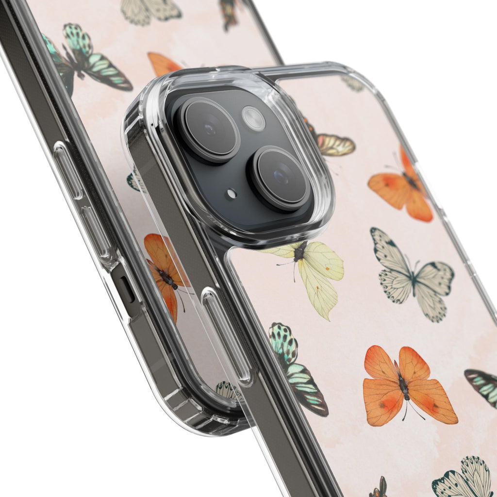 Butterfly Pattern Aesthetic Phone Case – Slim Lightweight Protective Cover, Cute Colorful Design for Women & Girls